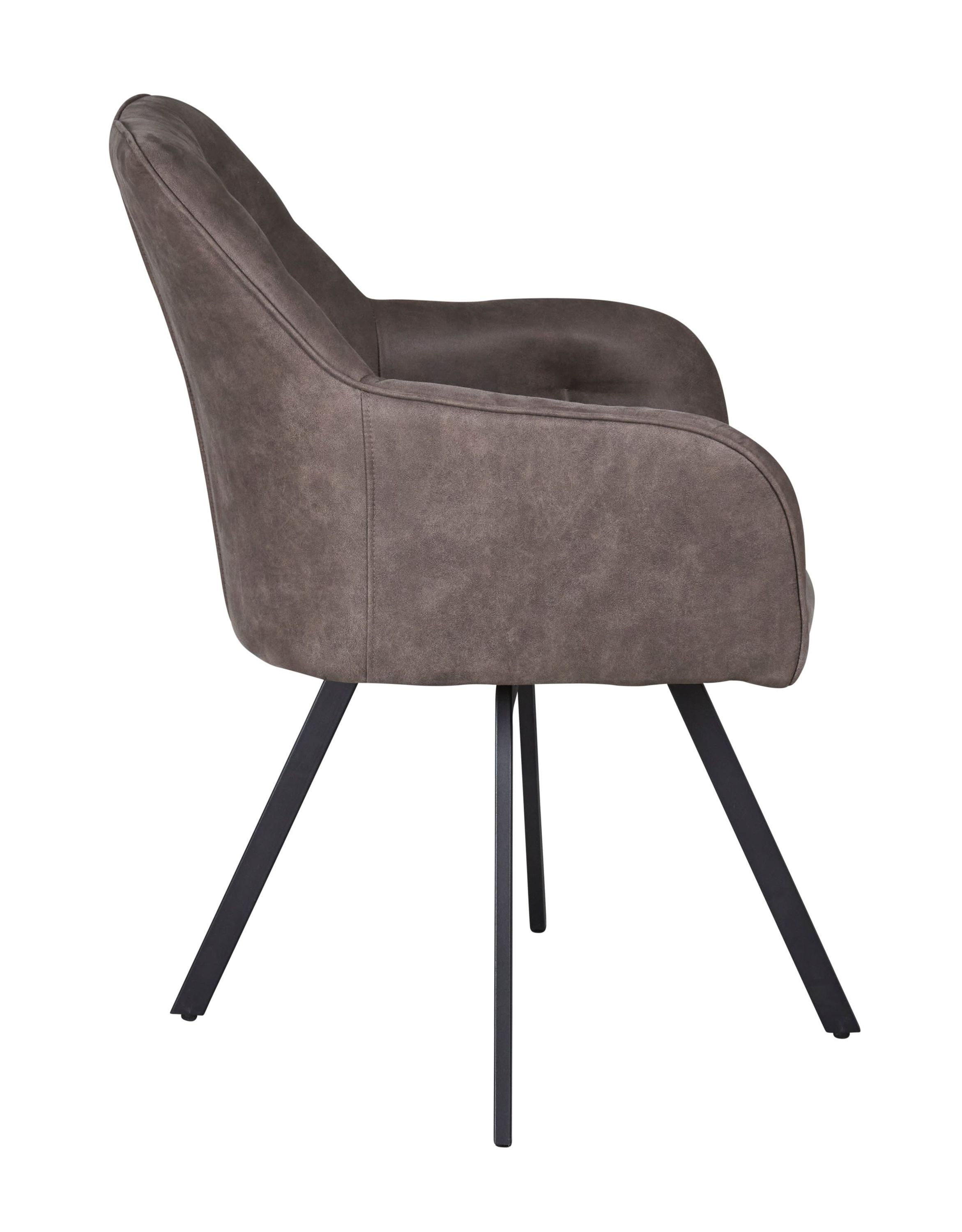 LC Home Esszimmerstuhl »Baltrum« Drehstuhl Lederoptik braun- grau 63x85x63cm
