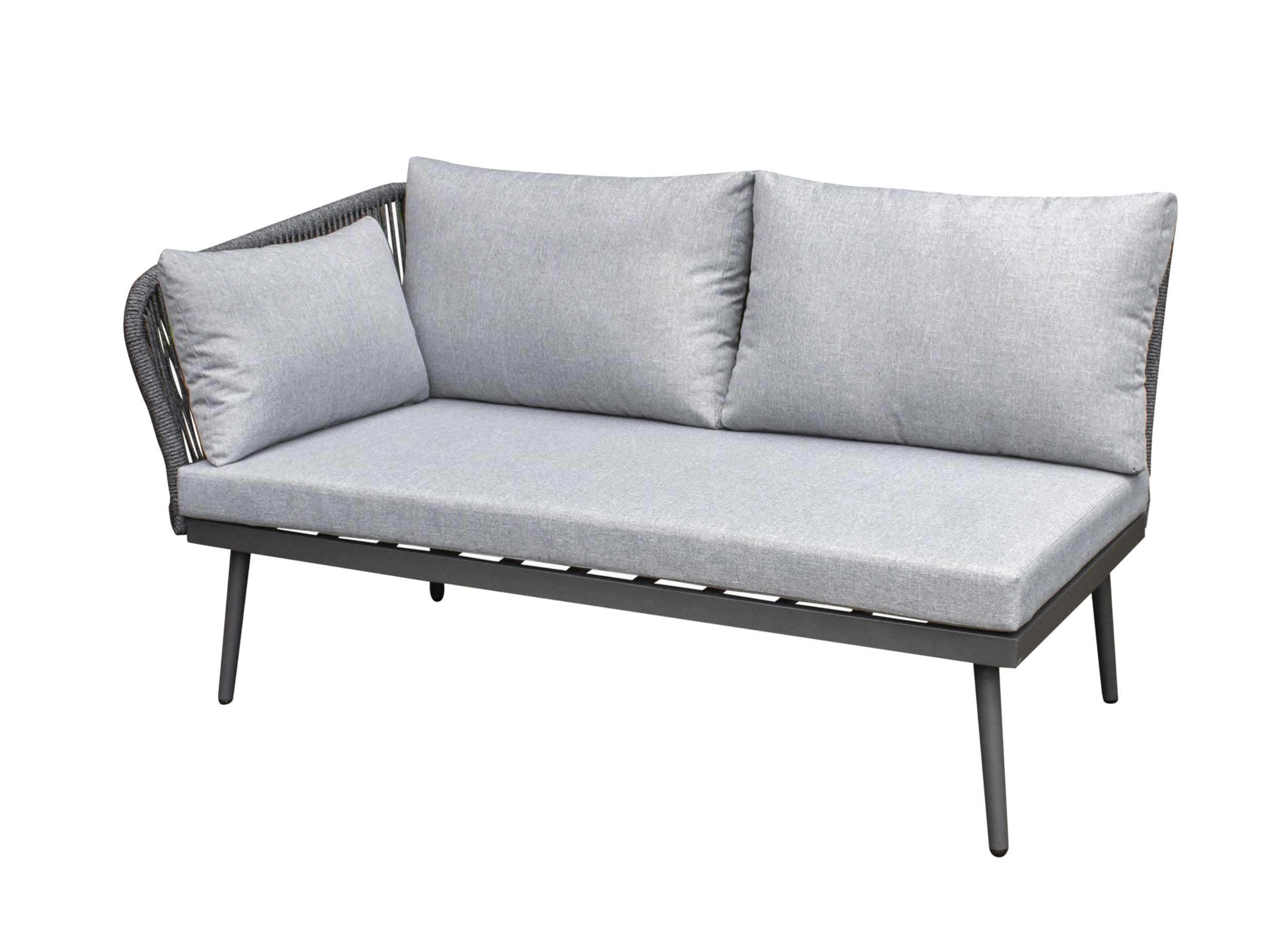 LC Garden »Sunera« Gartenlounge Set 3tlg. dunkelgrau Rope Loungeset