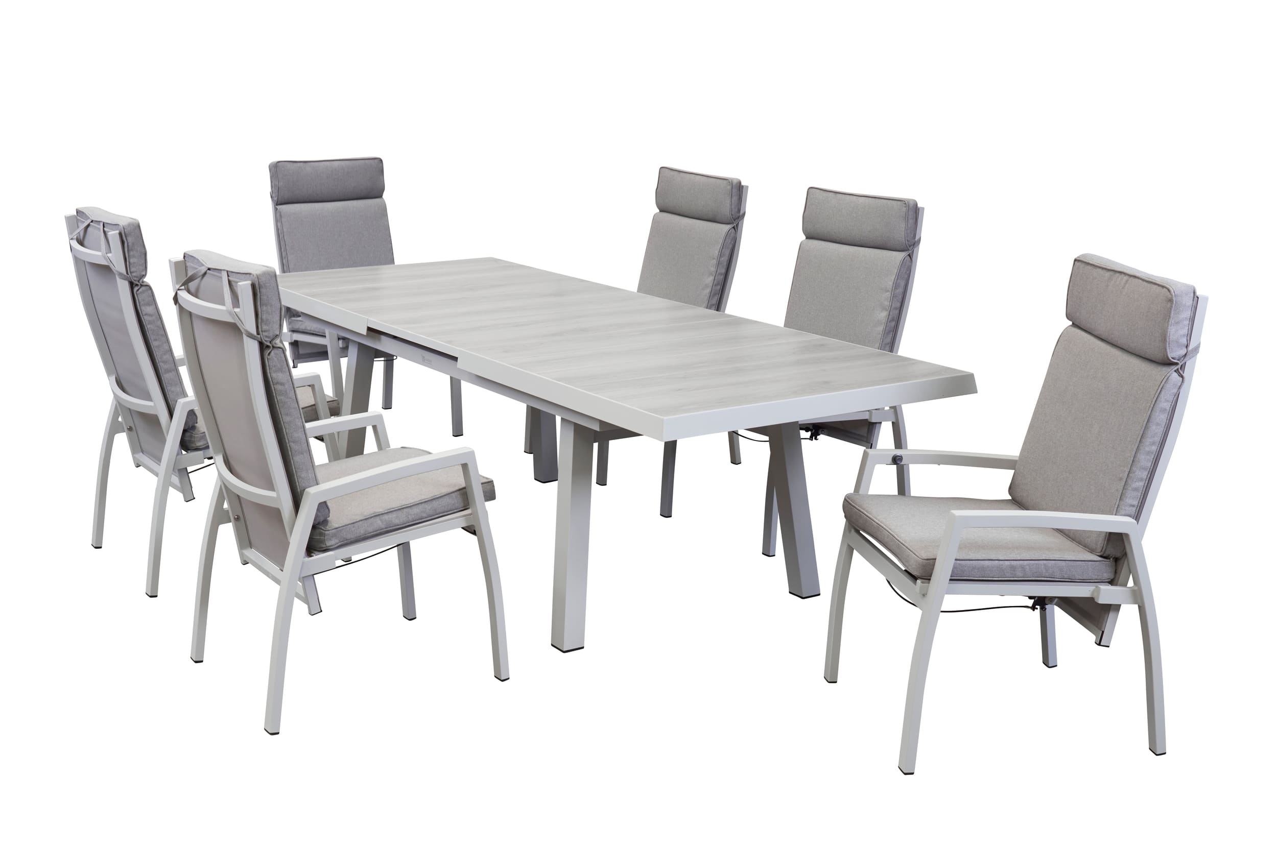 LC Garden »Keramo« Dining Set II Textilen off-white 7tlg. Sitzgruppe Gartenset