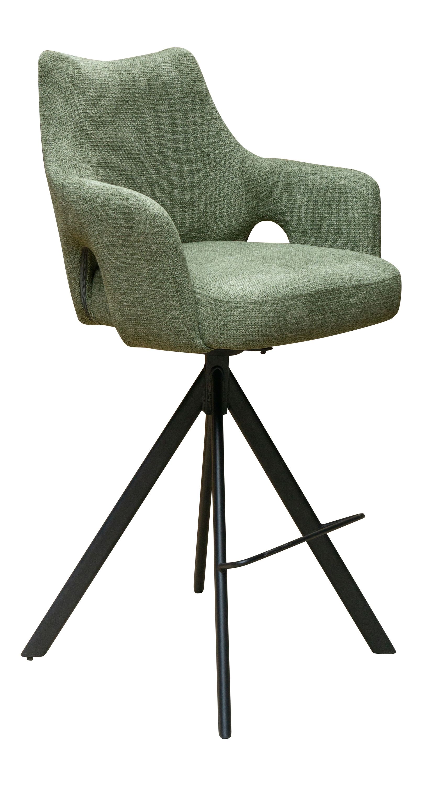 LC Home Barstuhl »Livrono« Webstoff Grün Barhocker mit Lehne