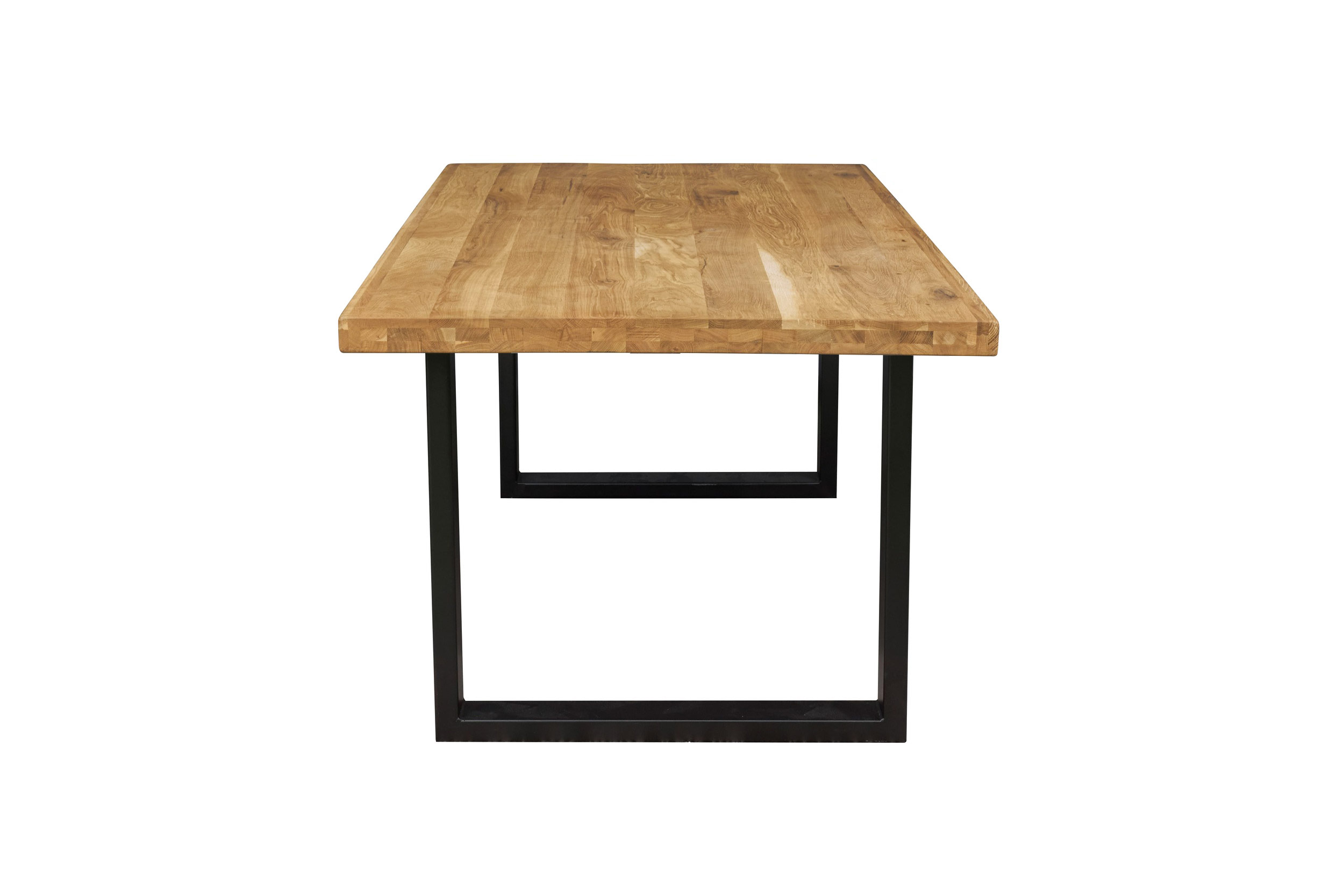 LC Home »Borkum« Dining Set II Eiche geölt U-Fuß Sitzgruppe Teddystoff Silber