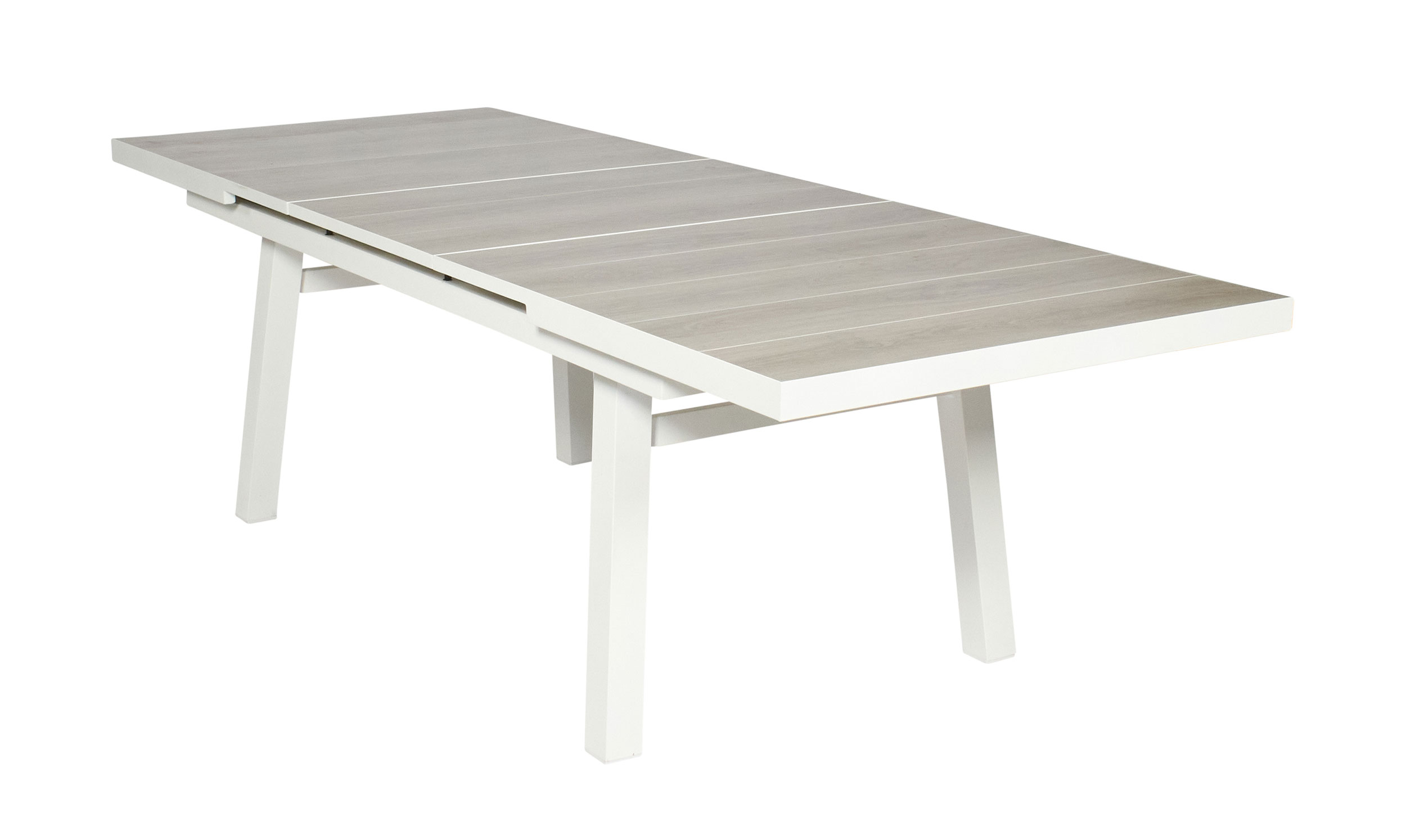 LC Garden »Keramo« Dining Ausziehtisch H-Fuß weiß 200/260x100x75cm Gartentisch