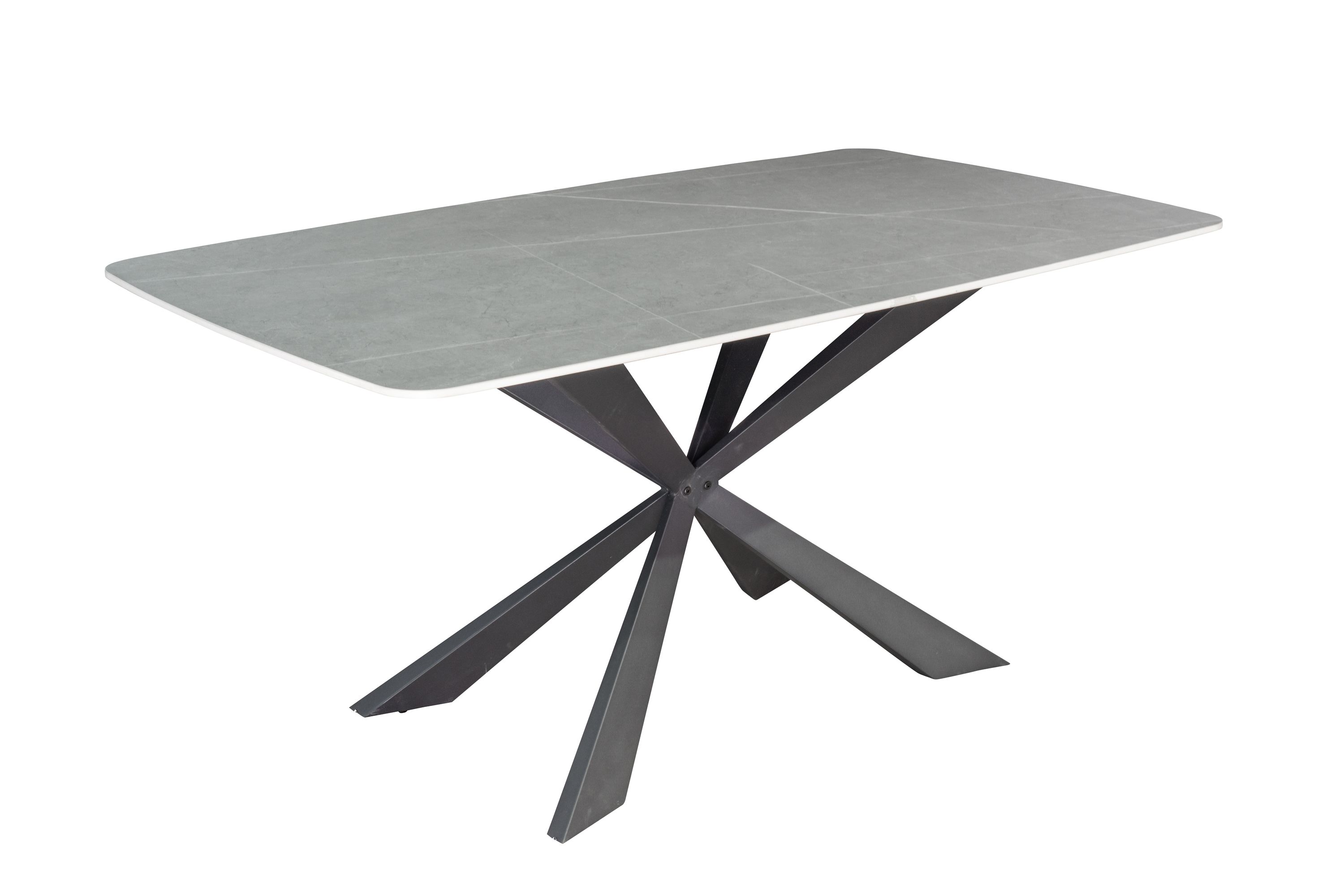 LC Home Esstisch »Chicago« 160x90cm Stern-Gestell anthrazit sintered stone/Metall Esszimmertisch Küchentisch