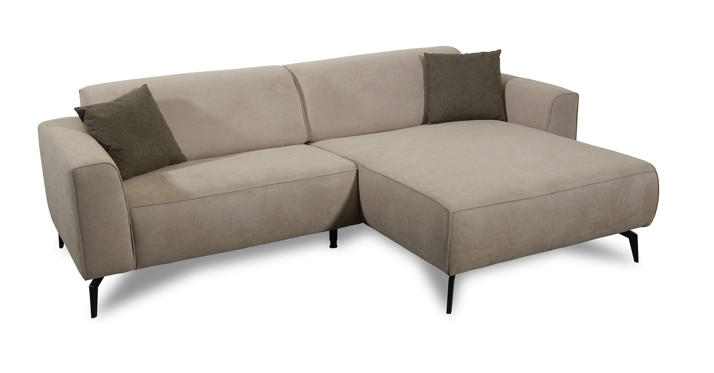 LC Home Eckcouch Sitzecke »Toulon« Ecksofa Couch Strukturstoff beige 270x180x78cm