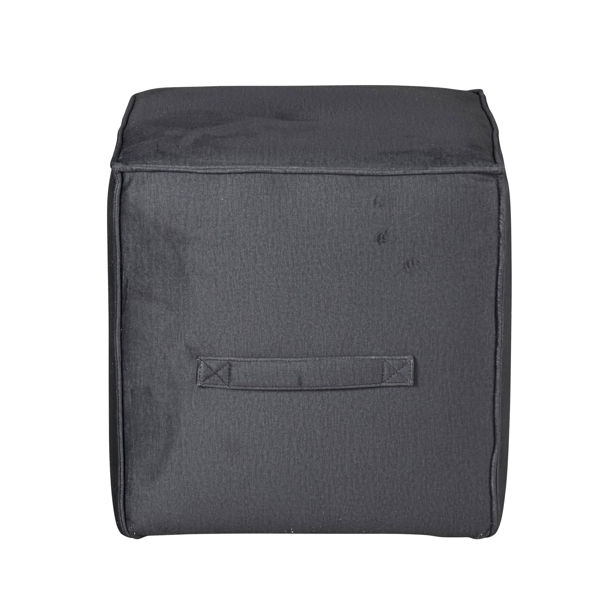 LC Home Sitzhocker »Danzig« inkl. Griff Velouroptik anthrazit 41x41x44cm