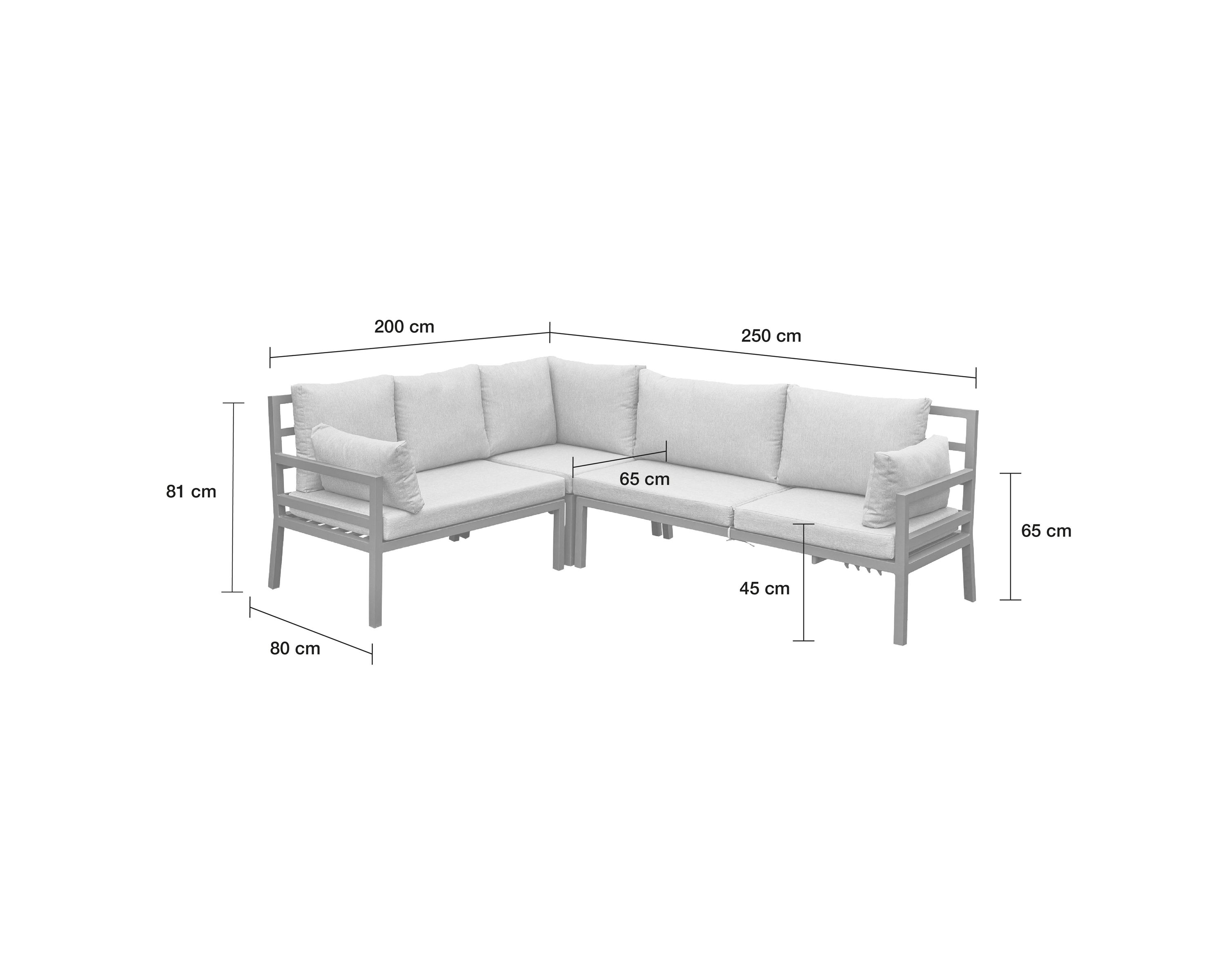 LC Garden Loungeset »Bern« Gartensitzgruppe Loungeset Aluminium Sitzecke Sitzgruppe anthrazit