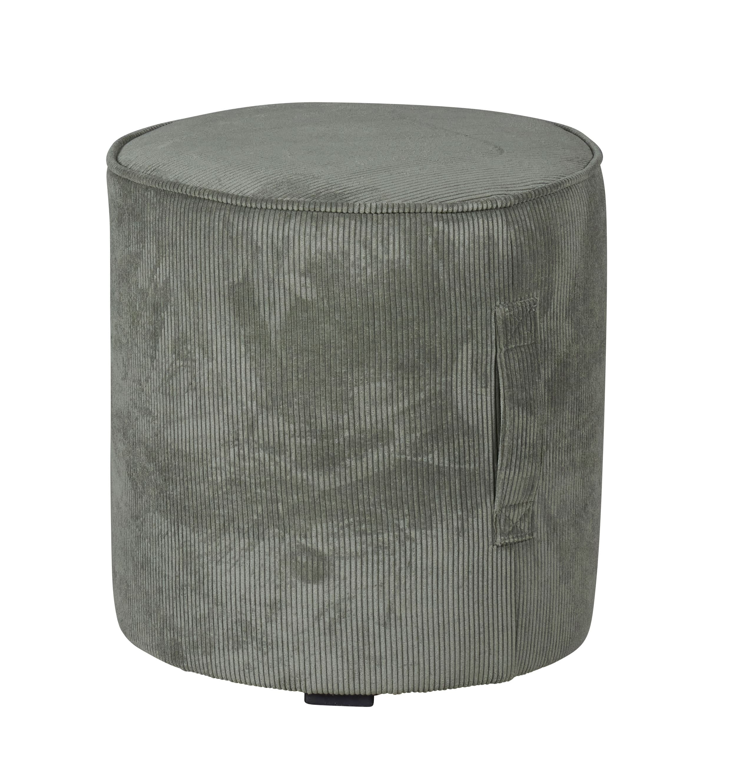 LC Home Sitzhocker »Dalia« rund inkl. Griff Cordoptik taupe Ø41x44 cm