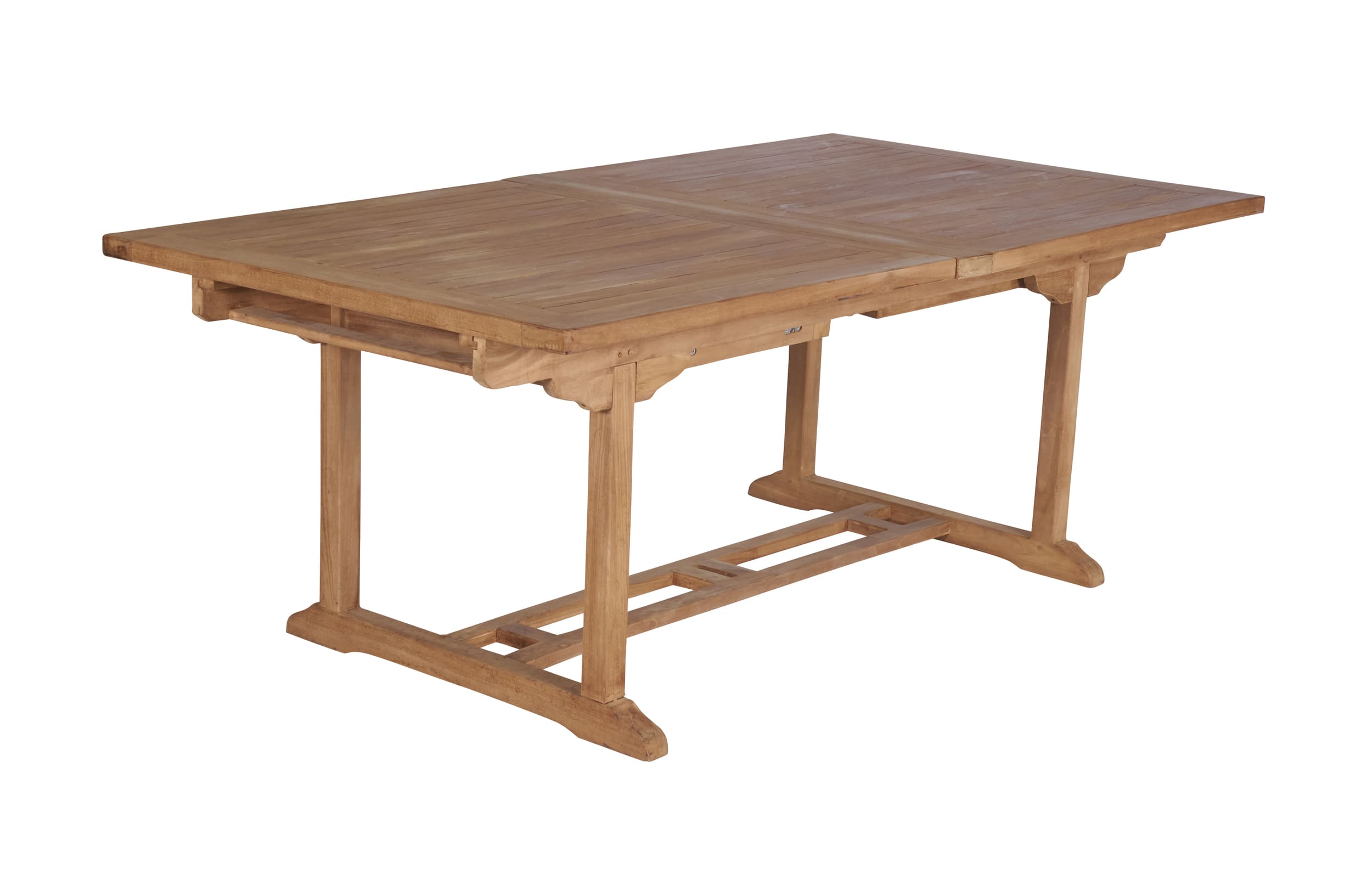 LC Garden »Catur« Gartentisch 196/296x110cm Teakholz Ausziehtisch mit Butterfly-Auszug