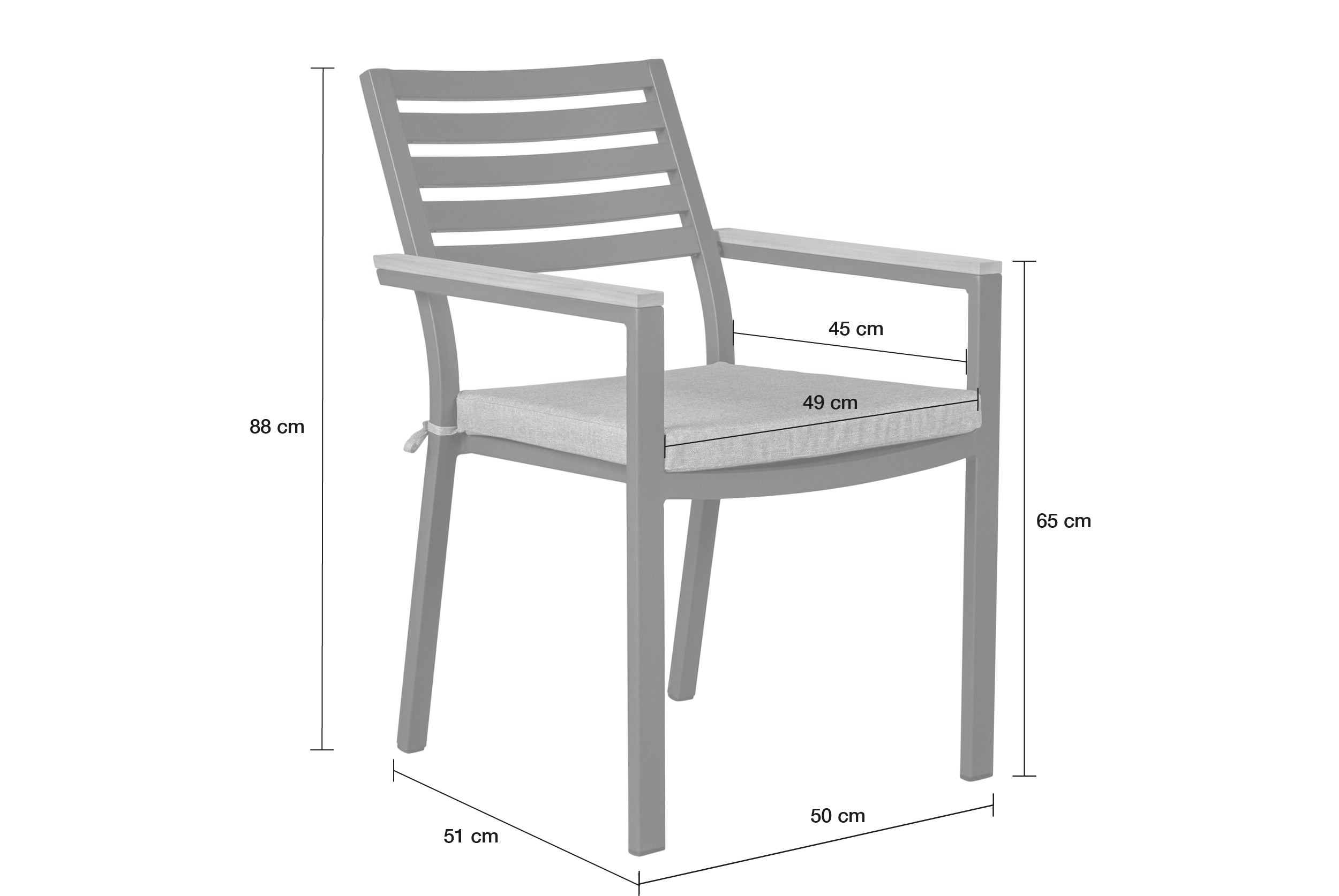 LC Garden »Welgardo« Dining Set IV mit Teaktisch 160cm Gartenset Sitzgruppe anthrazit 5tlg.