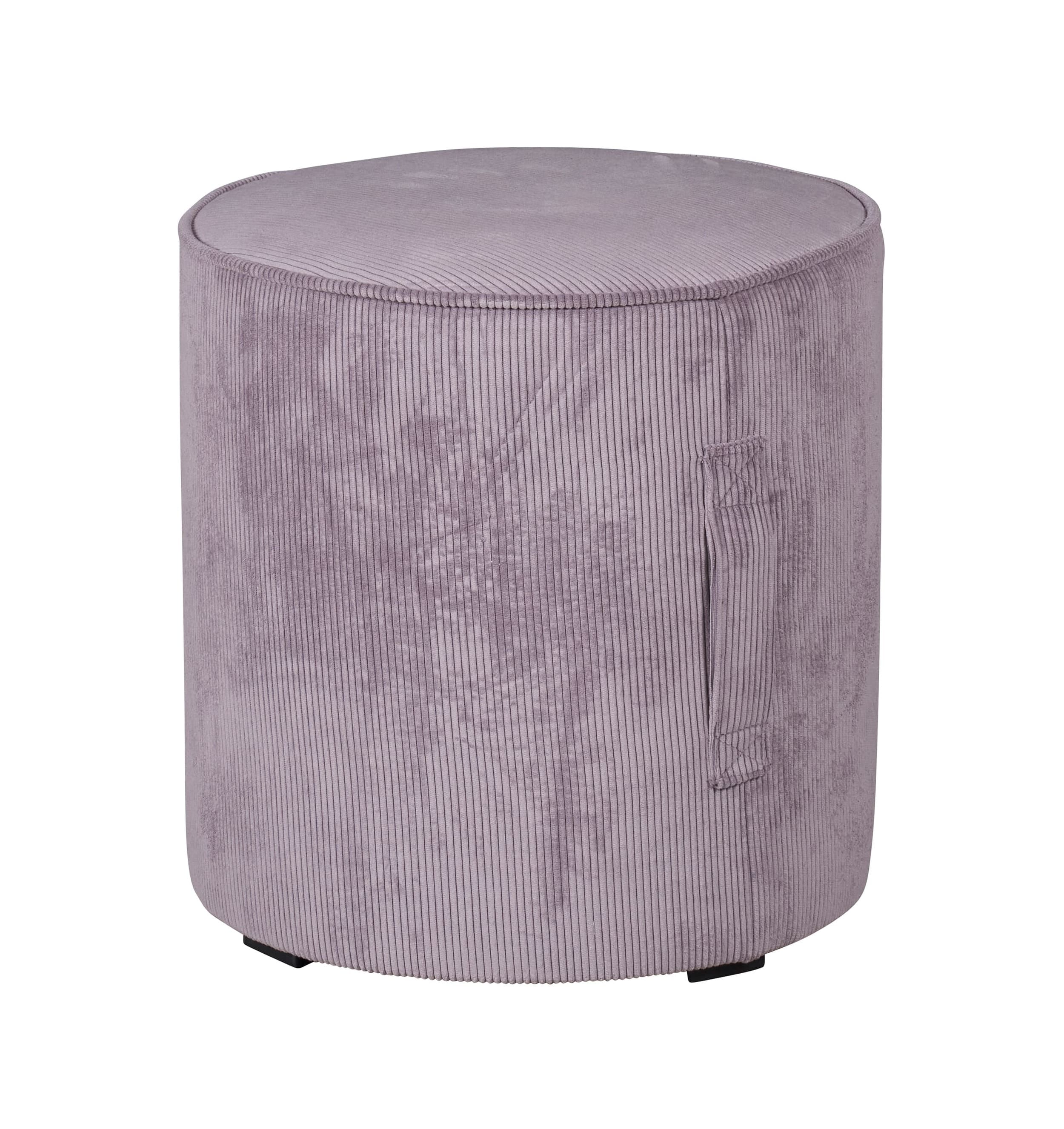 LC Home Sitzhocker »Dalia« rund inkl. Griff Cordoptik lavendel Ø41x44 cm