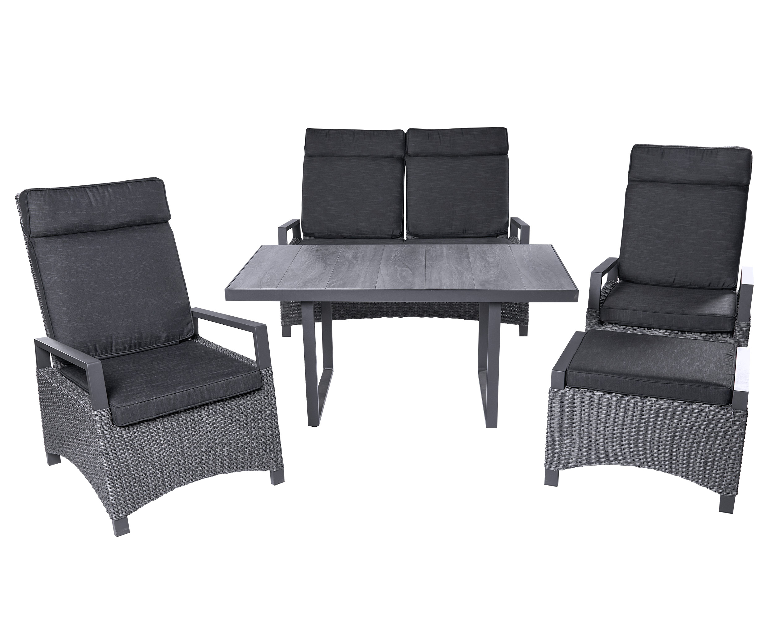 LC Garden »Keramo« Living Set I Sitzgruppe Gartenset grau-mix