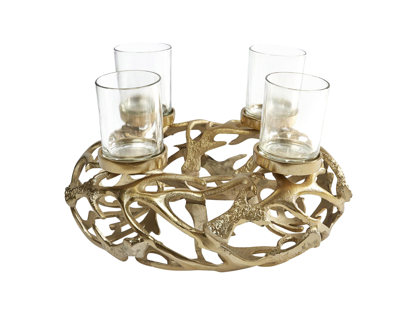 LC Home Dekokranz »Geweih« gold Aluminium Nickel