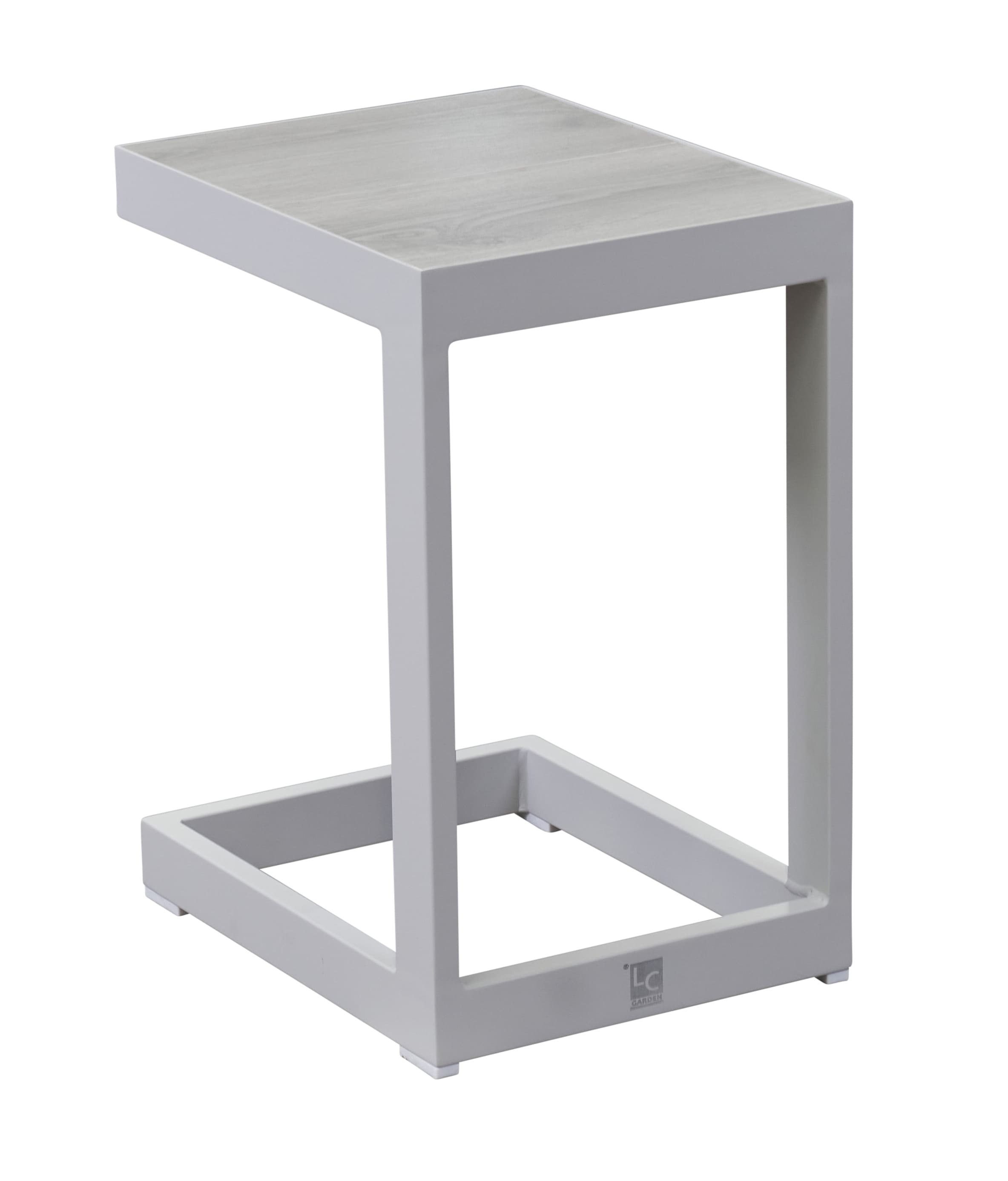 LC Garden »Keramo« Beistelltisch off-white Keramik Beistelltisch C-Gestell