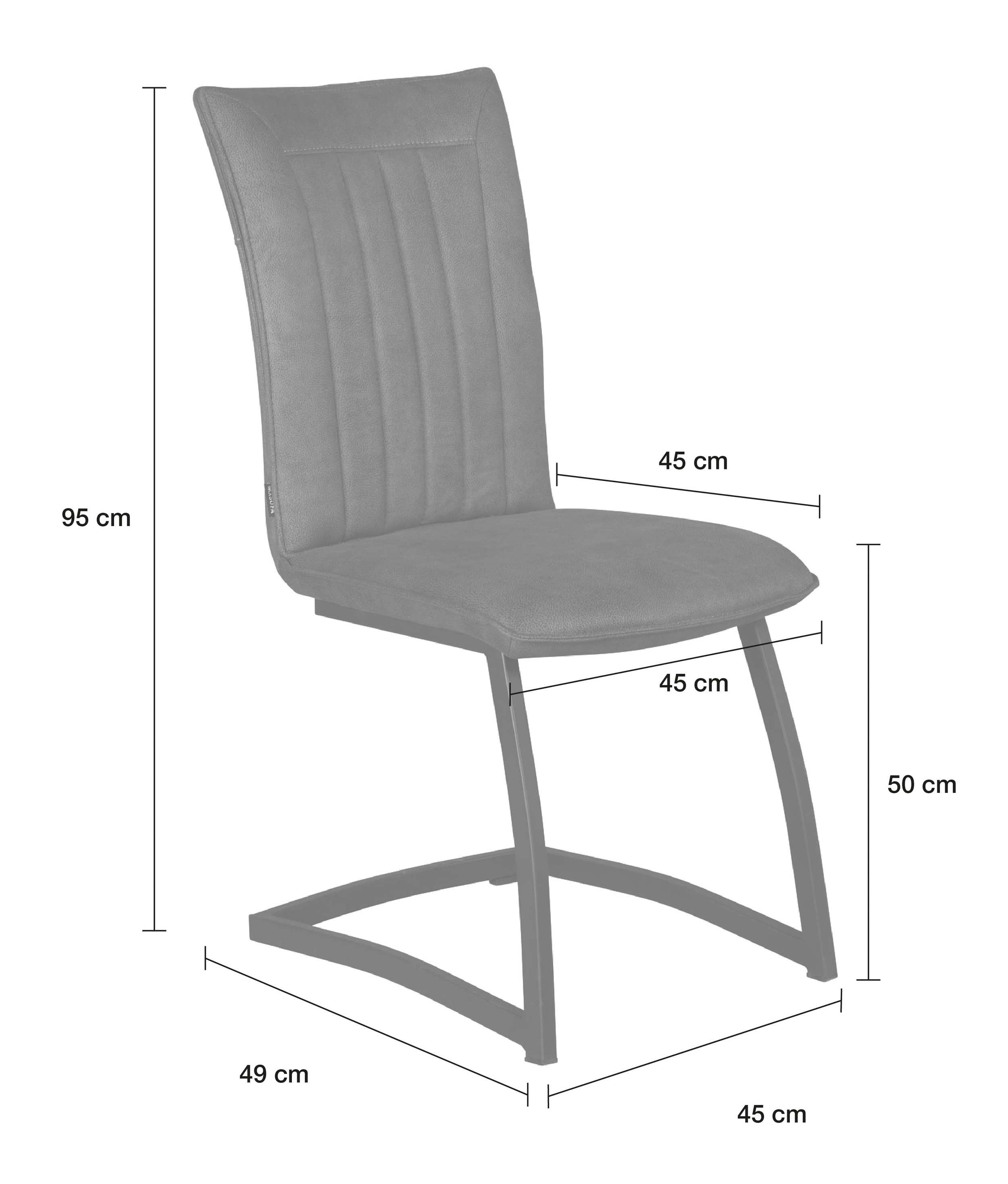 LC Home 2er Set Esszimmerstuhl  »Amara Luxor«  Schwingstuhl Freischwinger Industrial Design anthrazit