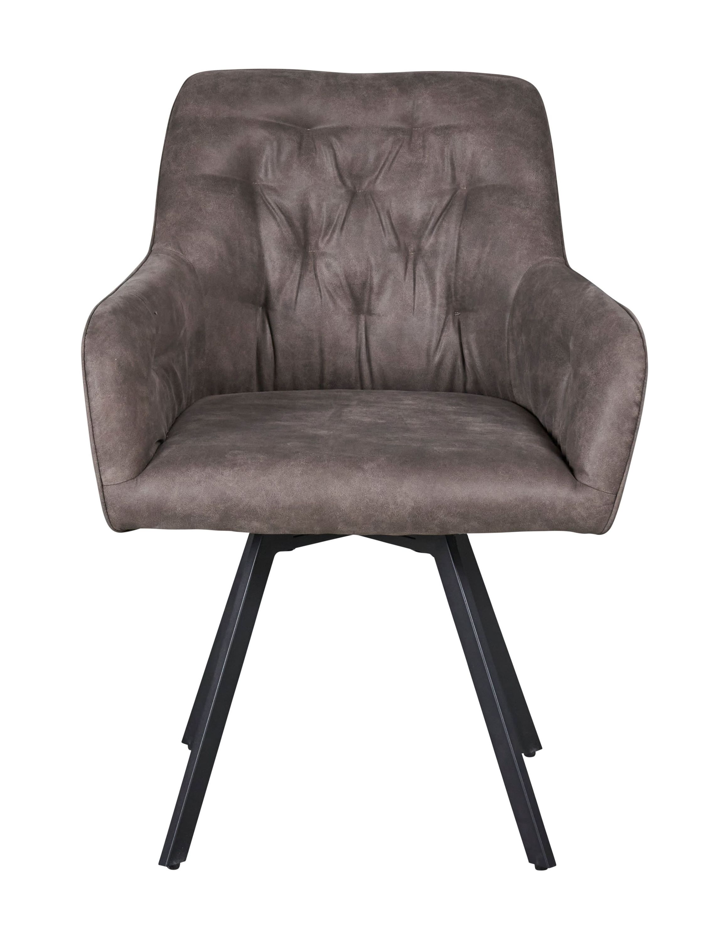 LC Home Esszimmerstuhl »Baltrum« Drehstuhl Lederoptik braun- grau 63x85x63cm