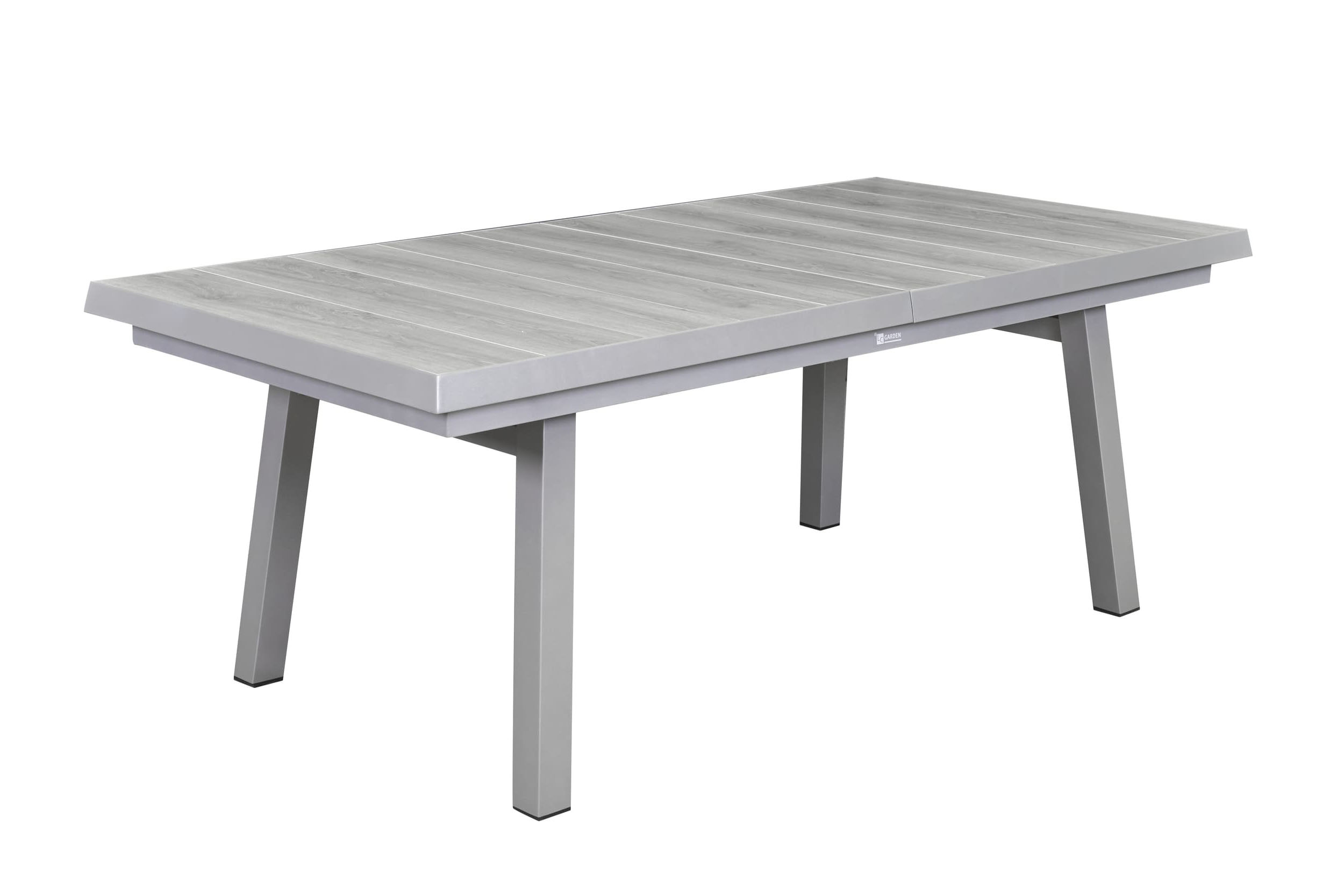 LC Garden »Nizza« Ausziehtisch silber H-Fuß 200/260x100cm Gartentisch ausziehbar