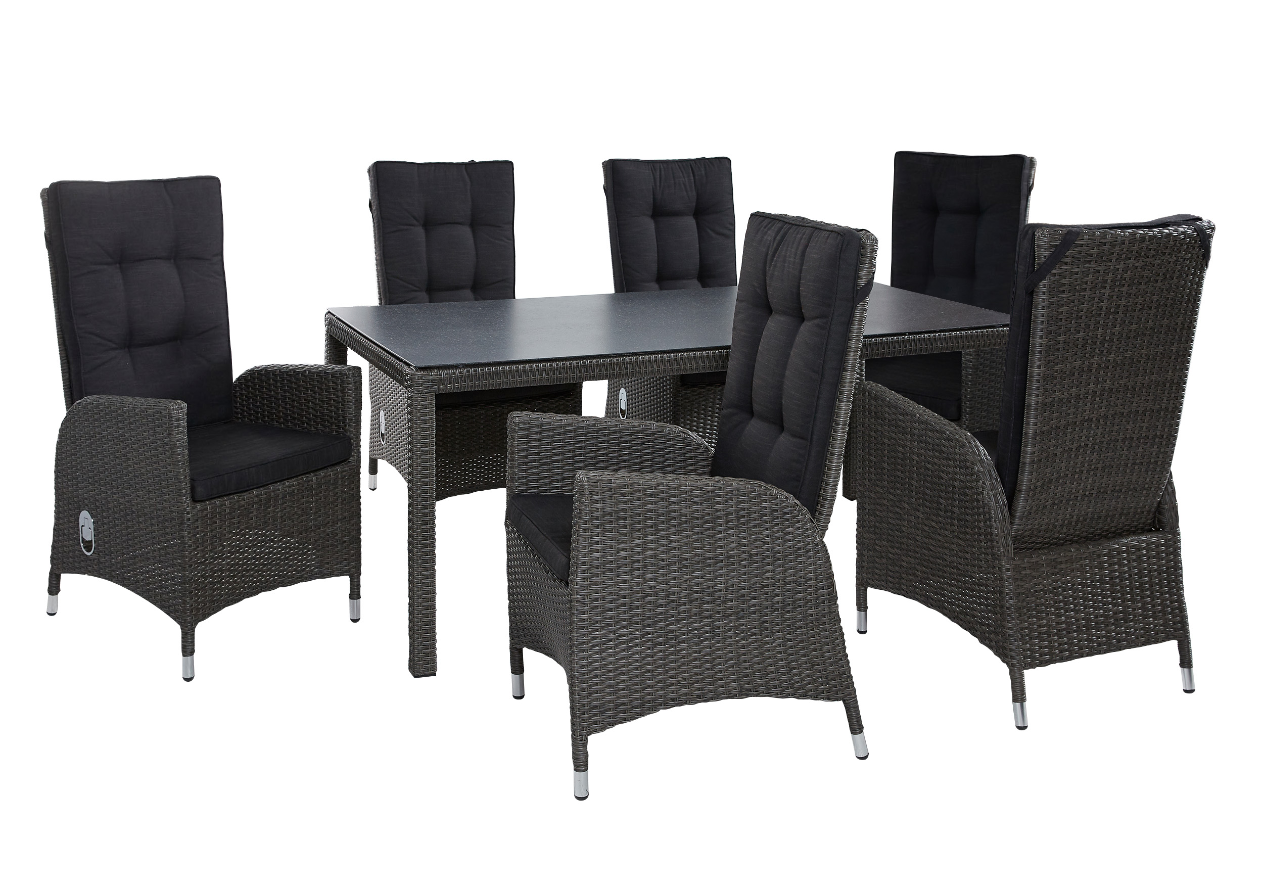 LC Garden »Barcelona« Dining Set V grau-mix Sitzgruppe Gartenset