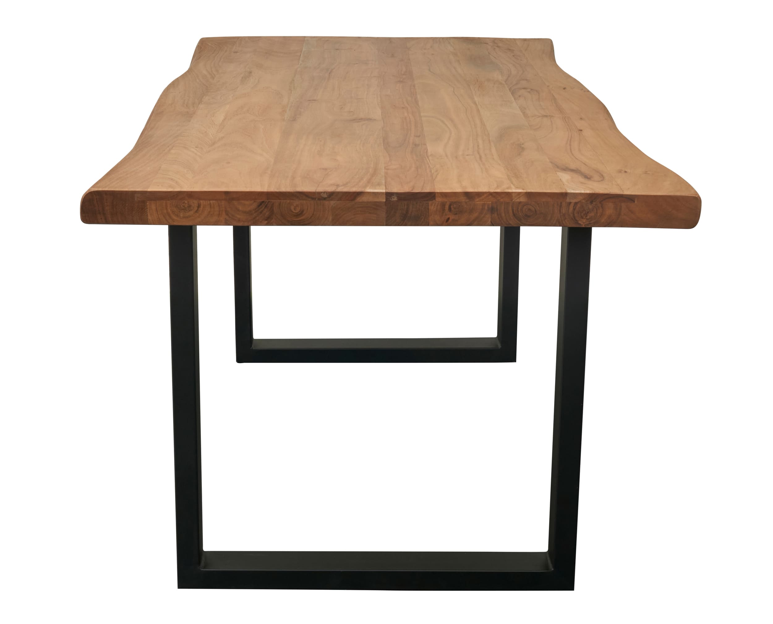 LC Home Essgruppe Moderner 7tlg. Esstisch Akazie U-Gestell 180cm + 6x Esszimmerstuhl Samtbezug Olive
