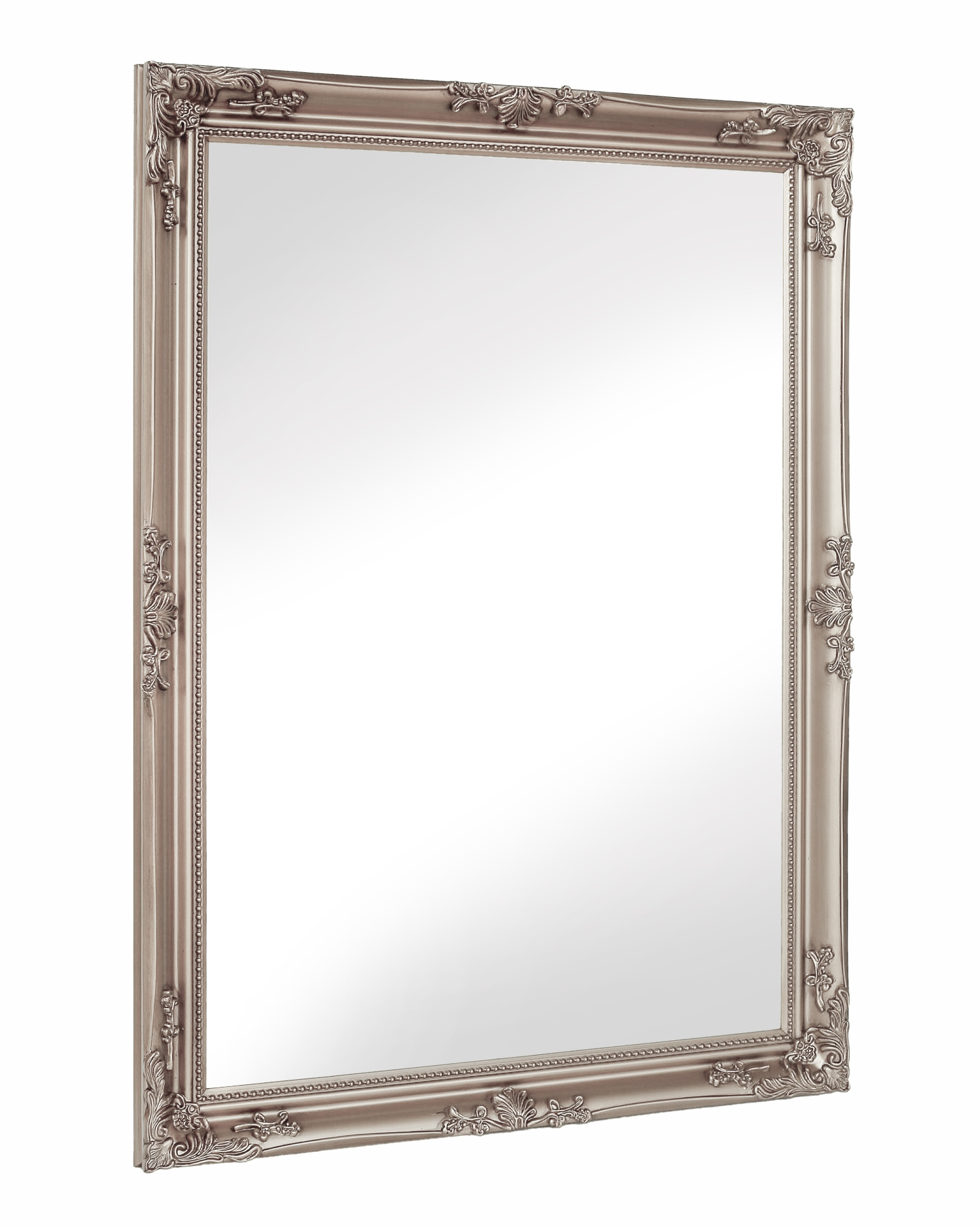LC Home Wandspiegel Barock Spiegel silber ca. 115 x 85 cm Antik-Stil Flurspiegel