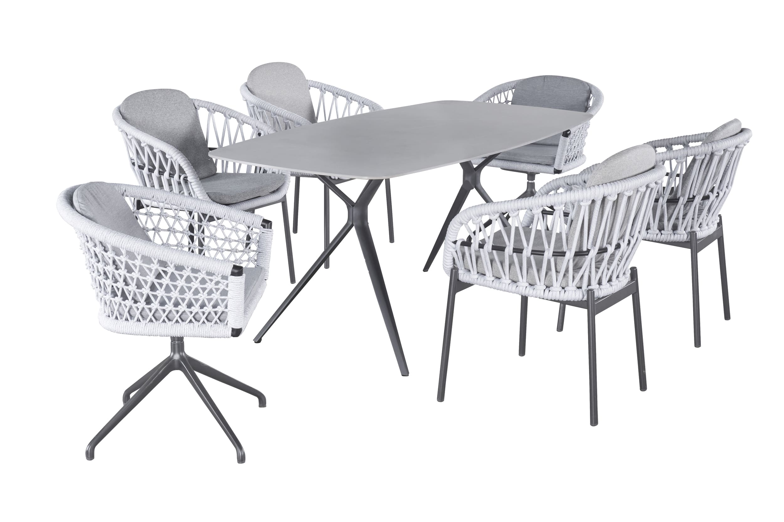 LC Garden Bari Gartenset XVIII 7tlg. grau/hellgrau Esstisch