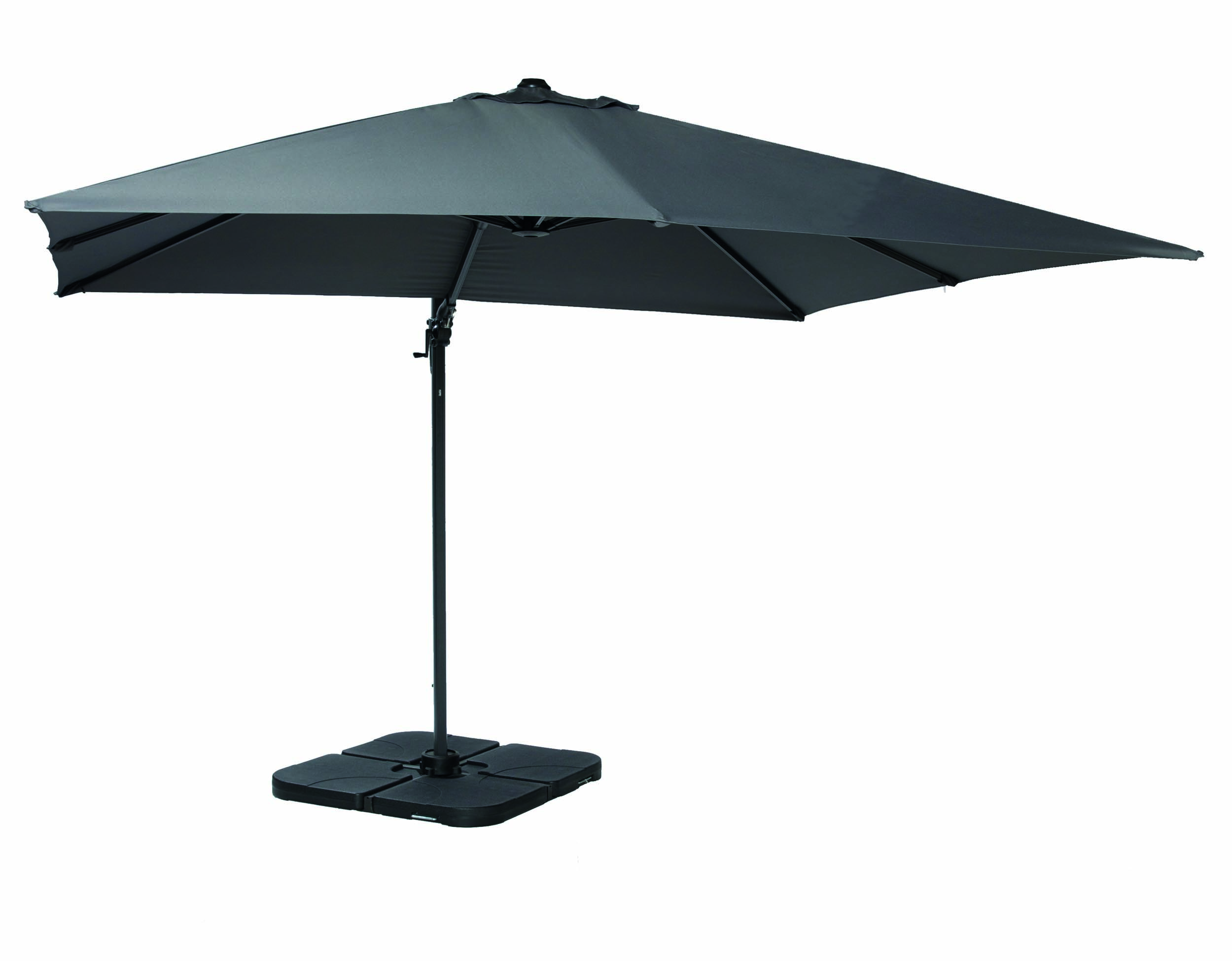 LC Garden Sonnenschirm 3m Ampelschirm »Napoli« 300cm eckig grau