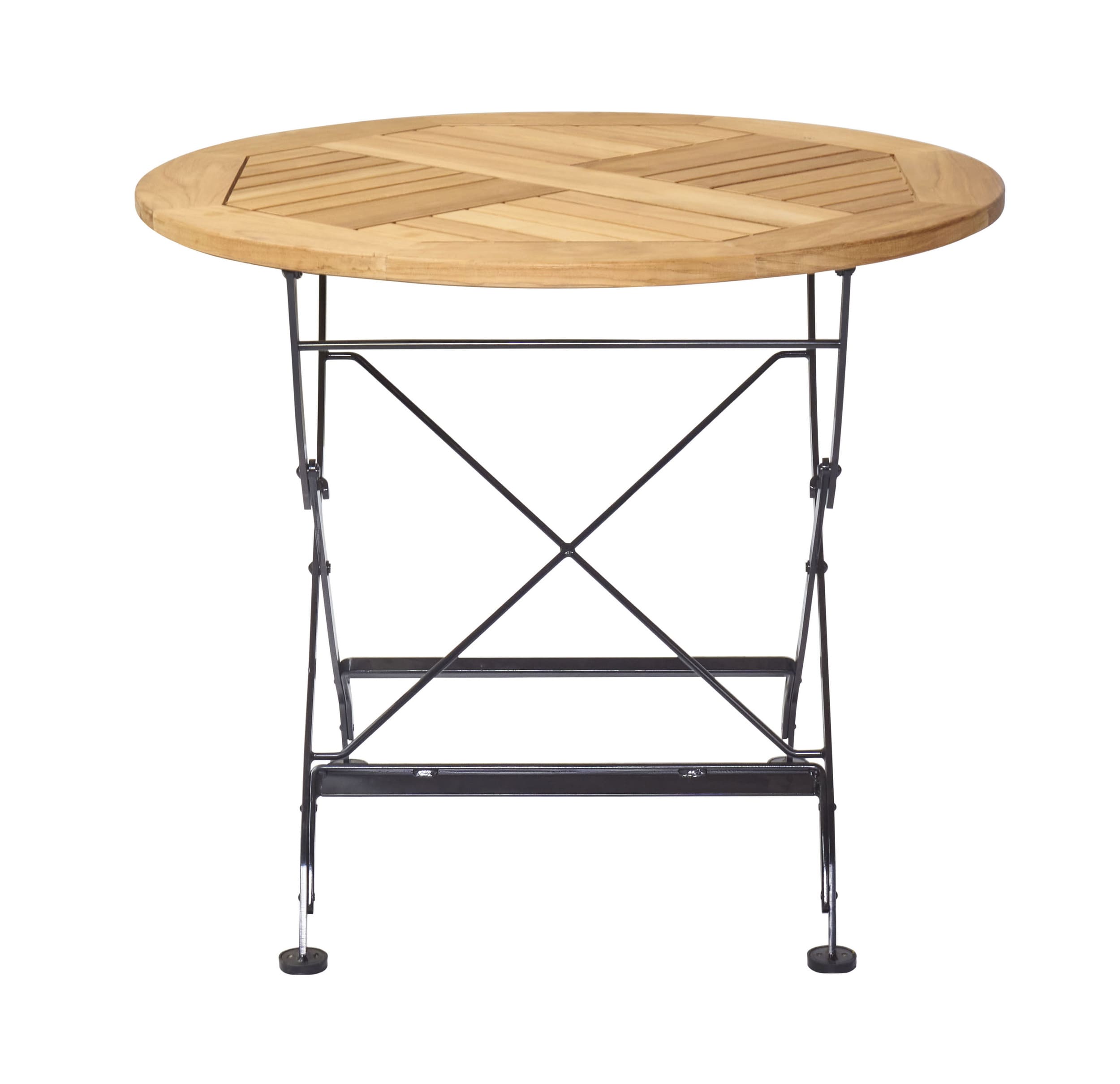 LC Garden »Wimbledon« Esstisch rund Ø90cm FSC Teakholz Stahlgestell