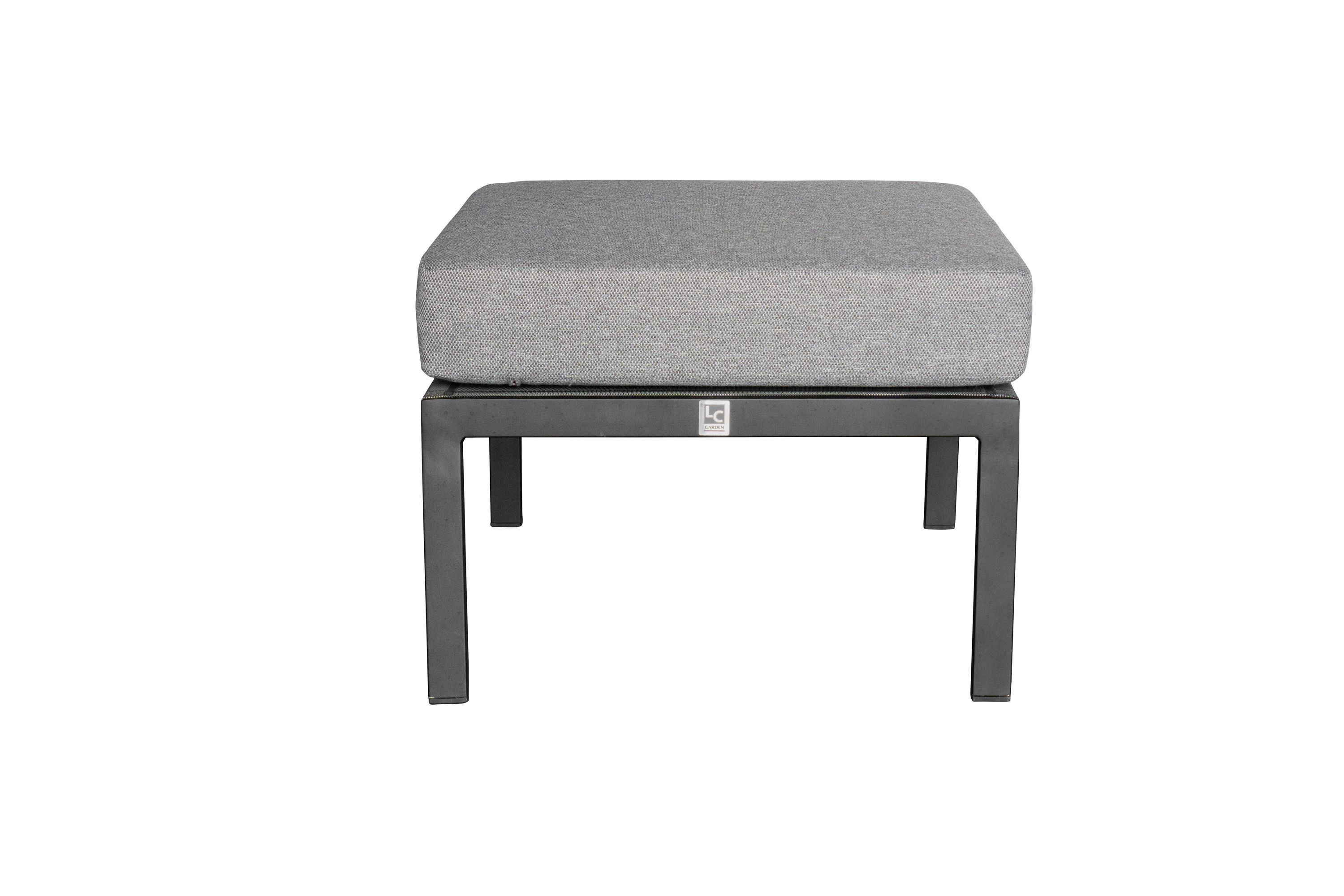 LC Garden »Sondrino« Living Hocker Fußbank Textilen schwarz