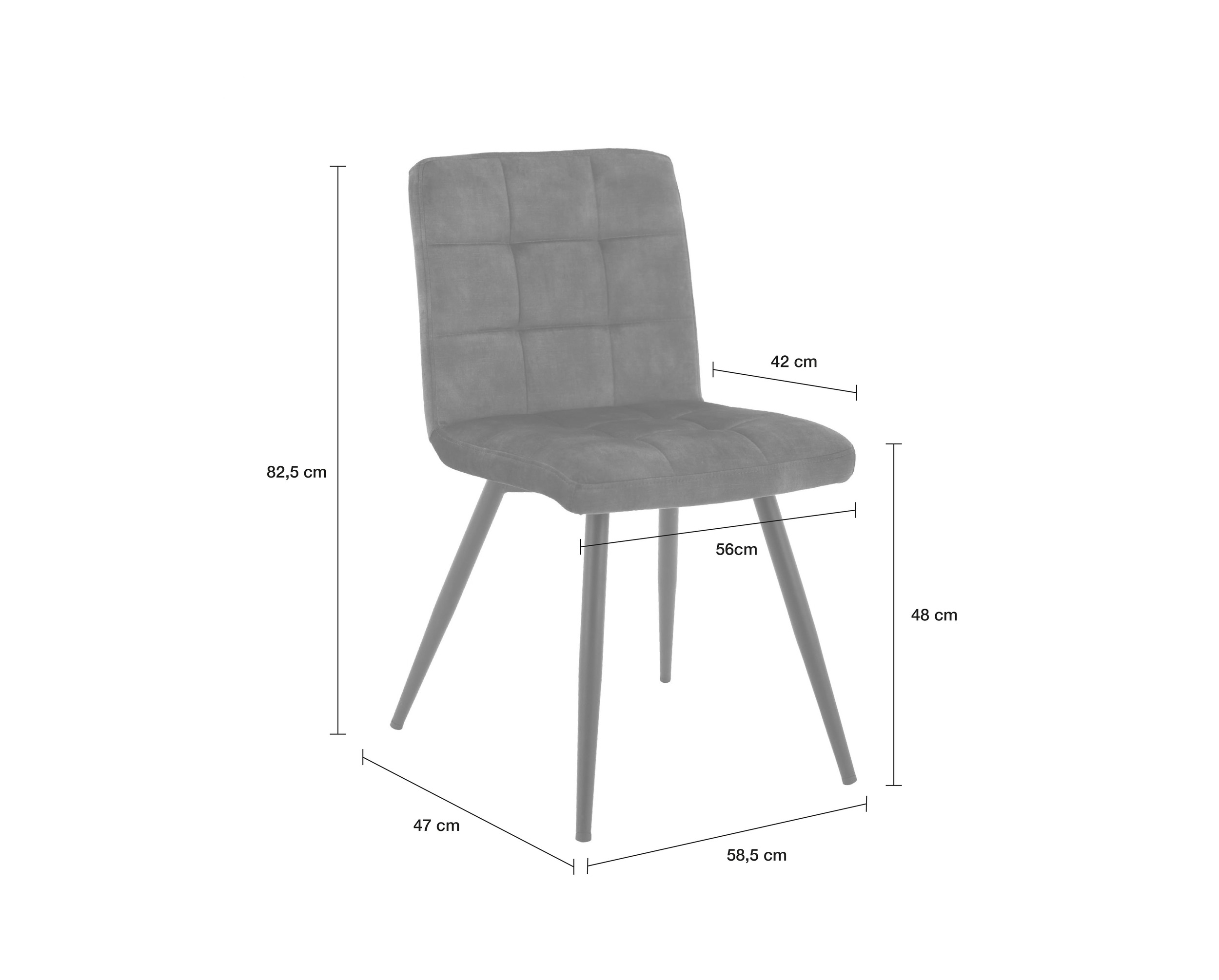 LC Home »moderner« Esszimmerstuhl Samt rosa 47x58,5x82,5cm Polsterstuhl LC Home »moderner« Esszimmerstuhl Samt rosa 47x58,5x82,5cm Polsterstuhl