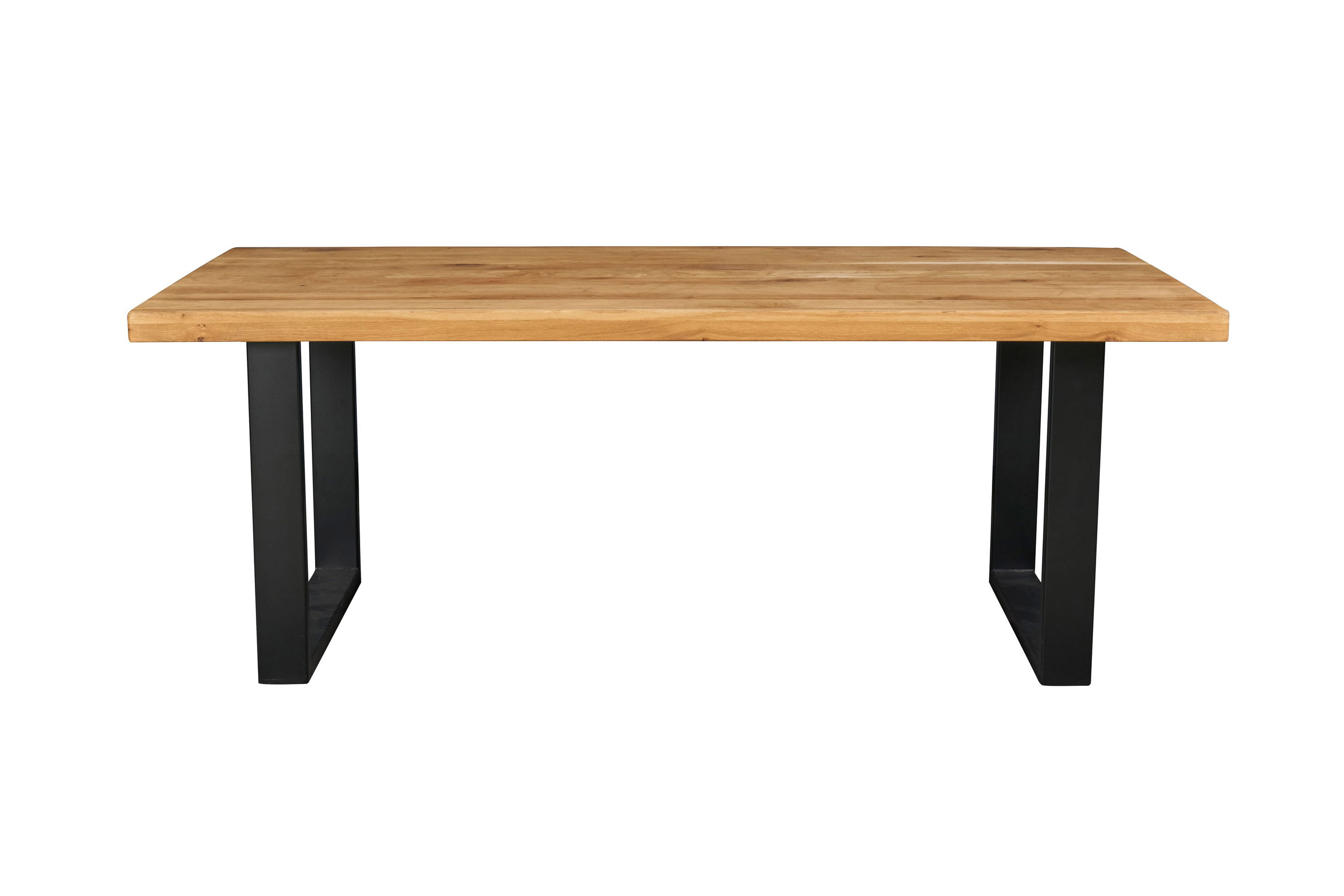 LC Home »Borkum« Dining Set II Eiche geölt U-Fuß Sitzgruppe Teddystoff Silber