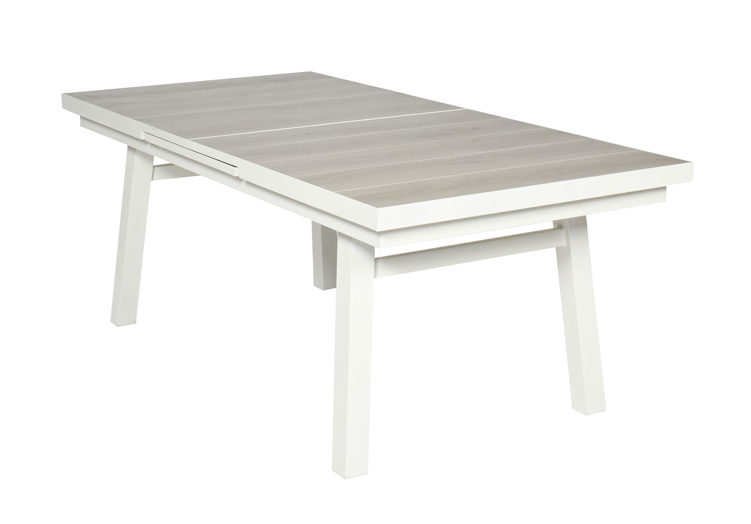 LC Garden »Keramo« Dining Ausziehtisch H-Fuß weiß 200/260x100x75cm Gartentisch