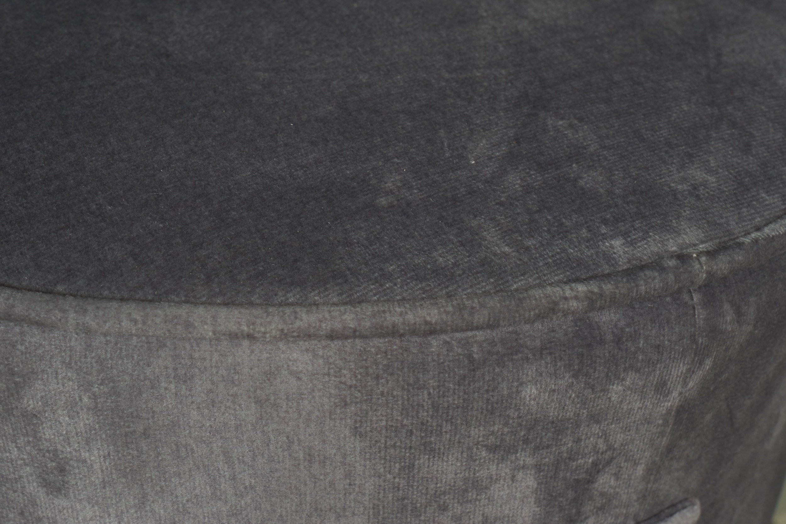 LC Home Sitzhocker »Dalia« rund inkl. Griff Velouroptik grau Ø41x44 cm