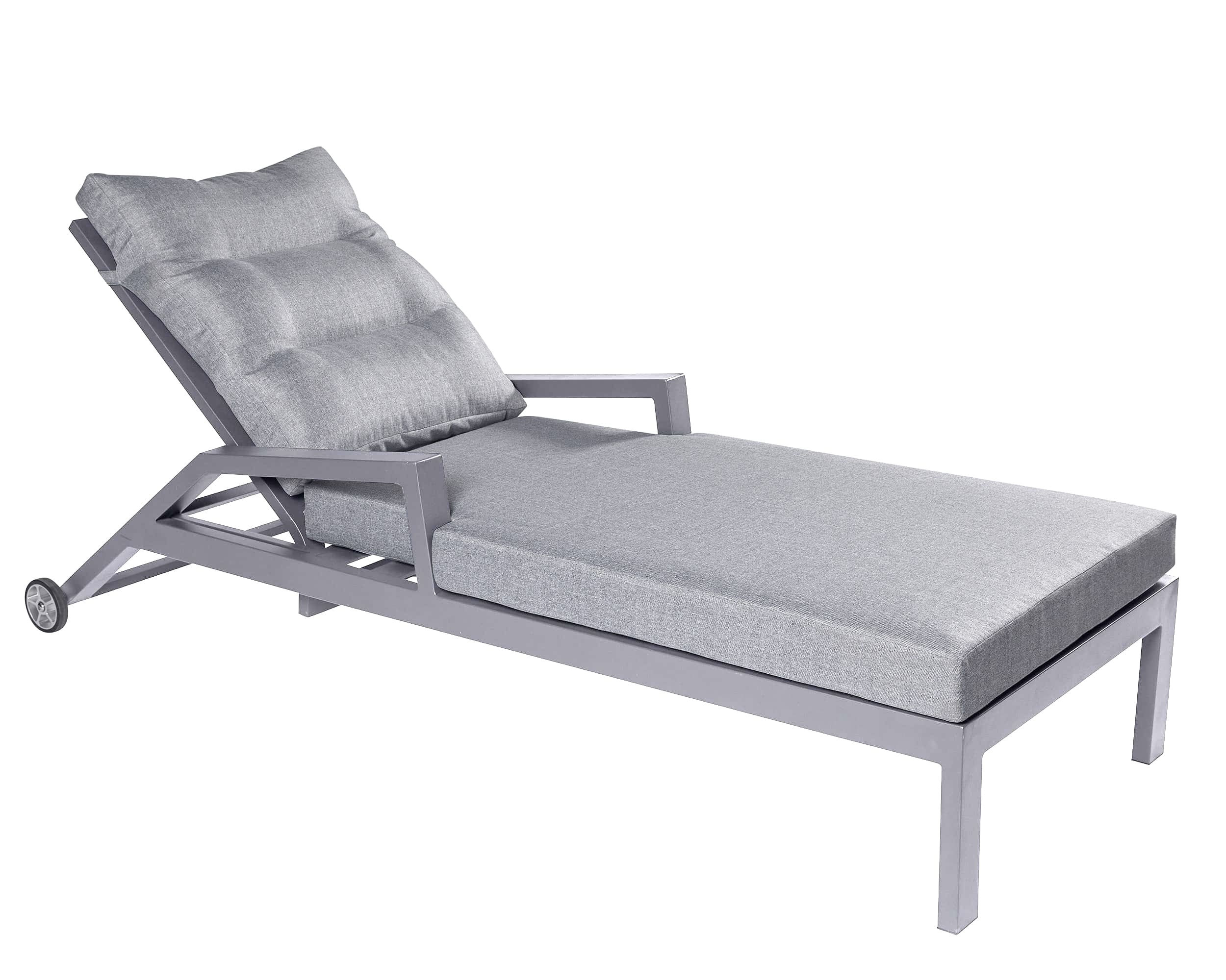 LC Garden »Bondino« Sonnenliege Gartenliege Relax silber