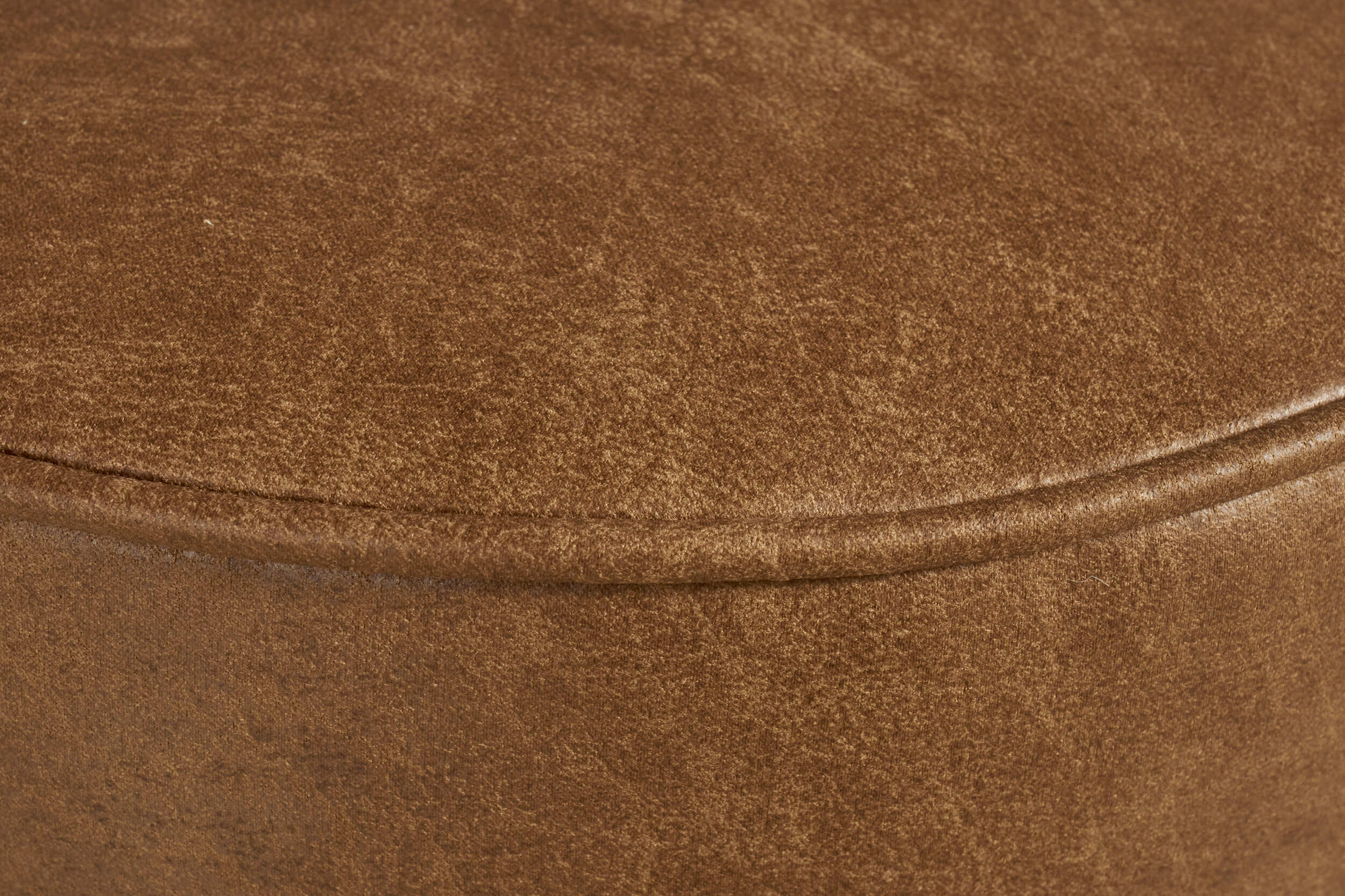 LC Home Sitzhocker »Dalia« rund inkl. Griff Lederoptik grau Ø41x44 cm