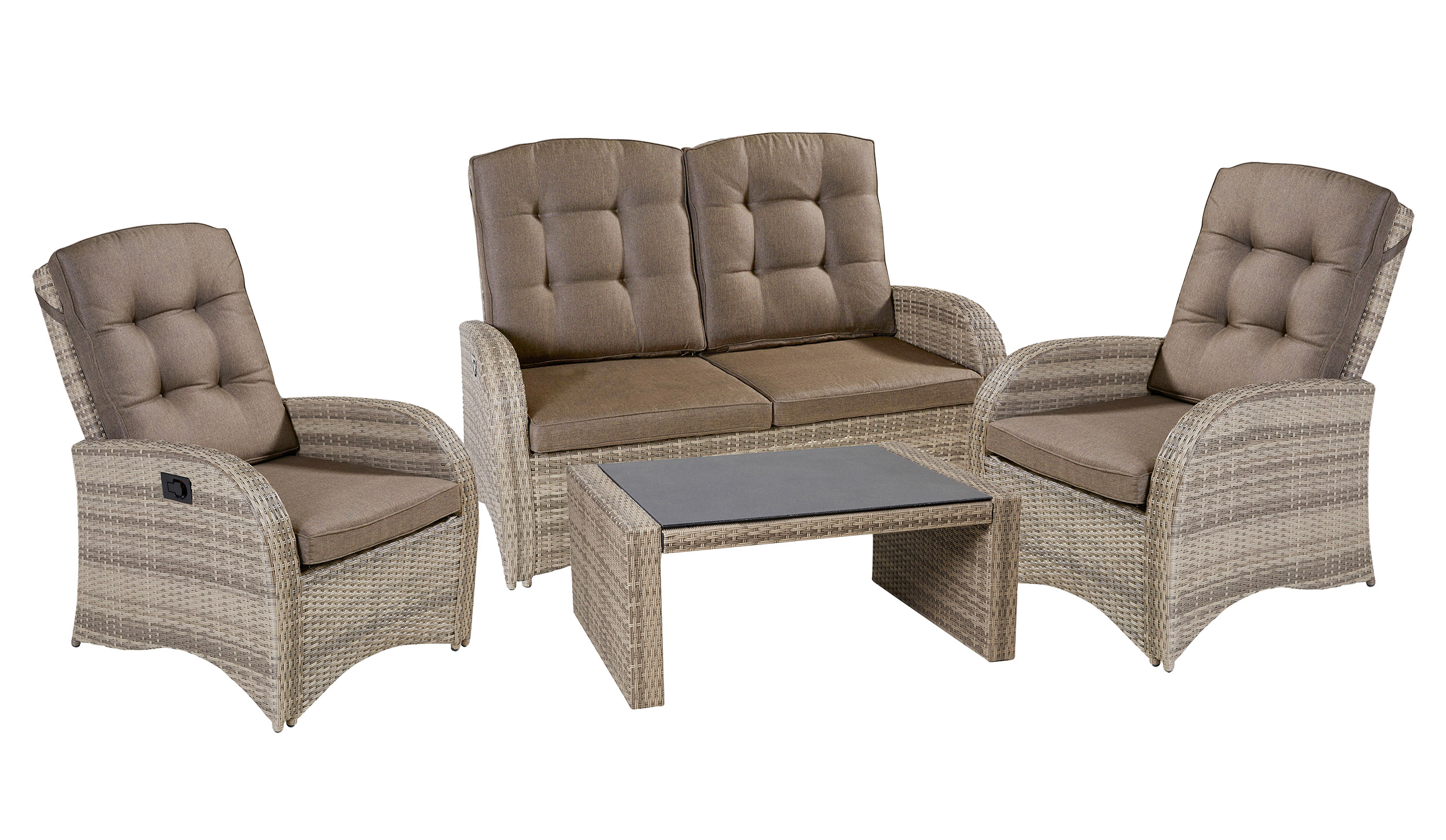LC Garden »Turin« Living Set III Sitzgruppe Gartenset natur
