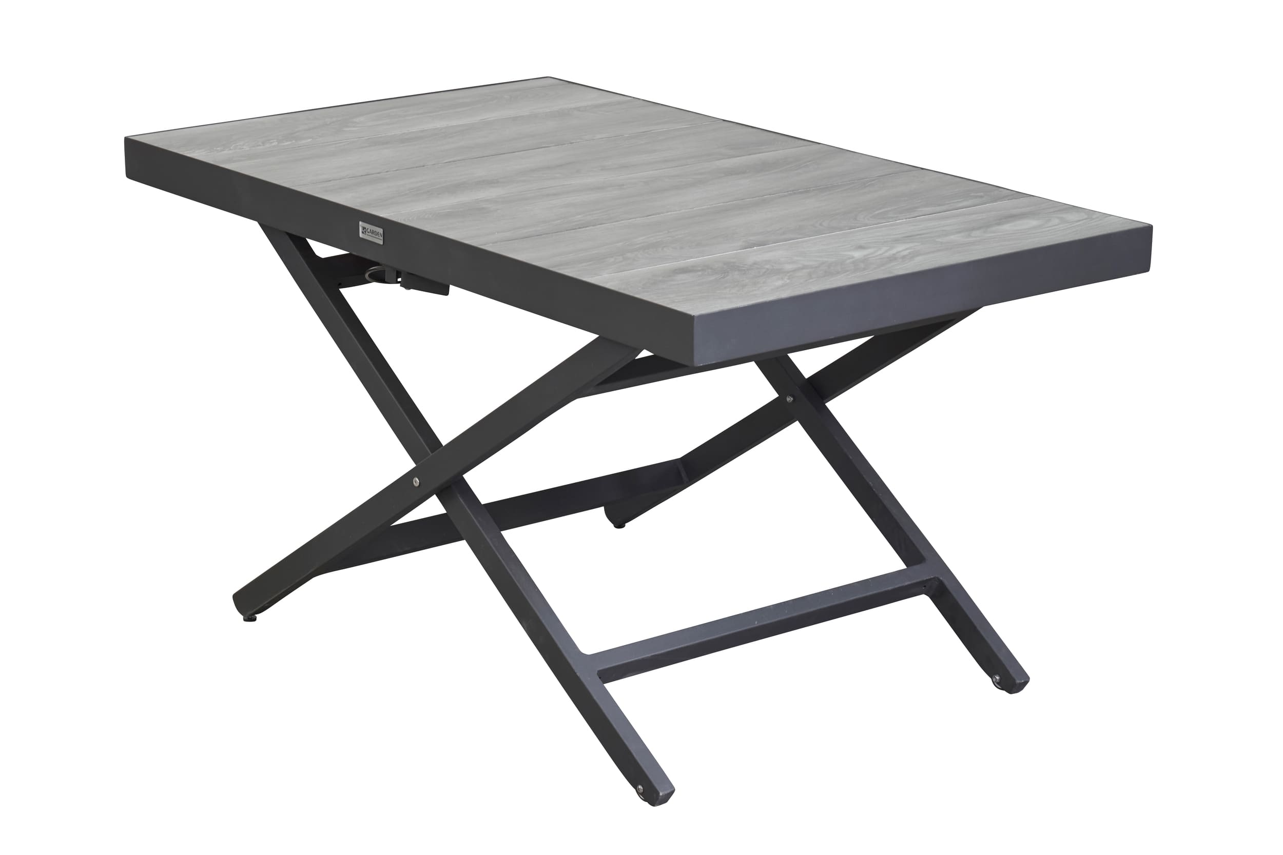 LC Garden »Keramo« Living Loungetisch mit Liftfunktion Keramik 120x70cm anthrazit Lifttisch Couchtisch