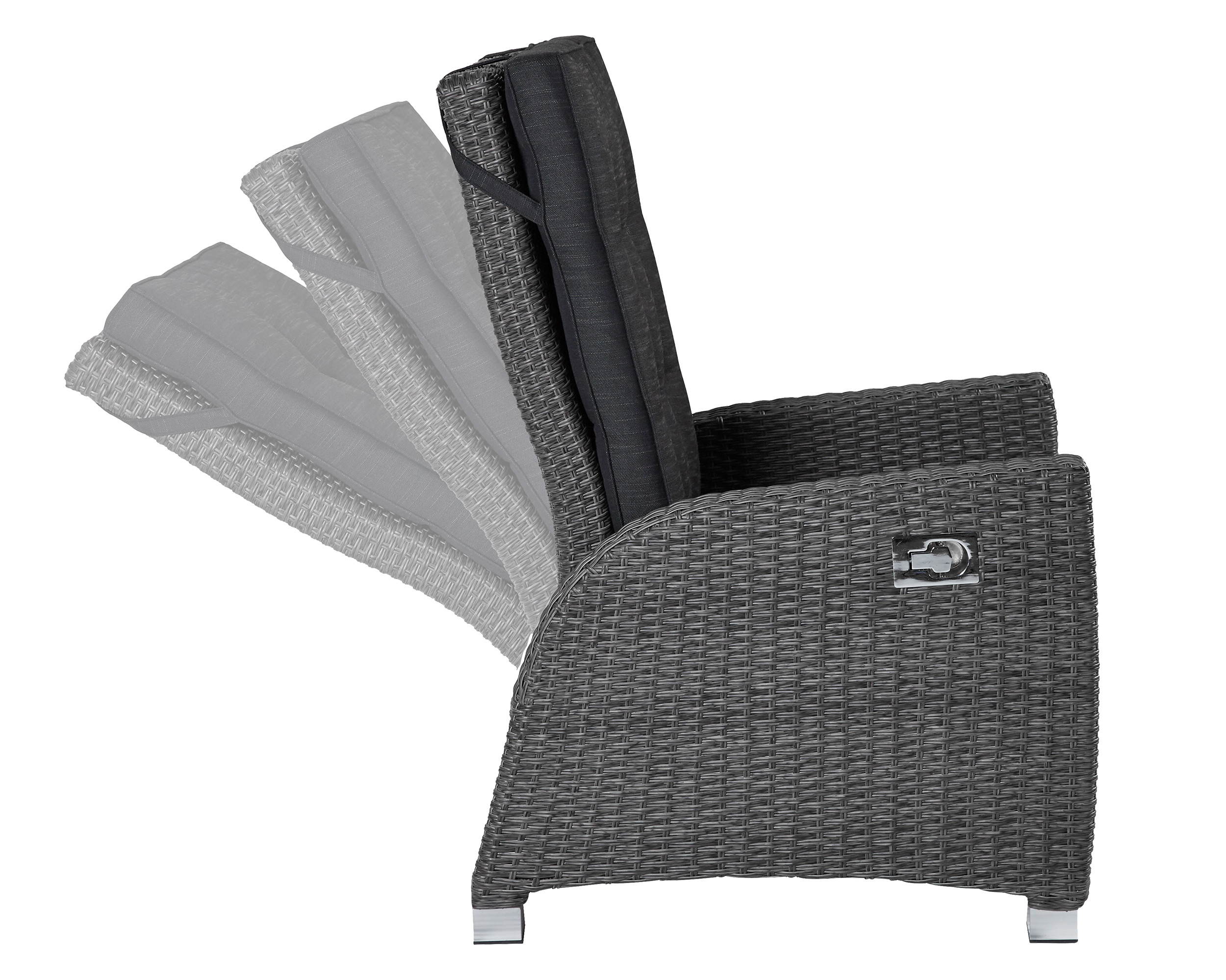 LC Garden »Barcelona« Living Verstellsessel grau-mix Gartensessel