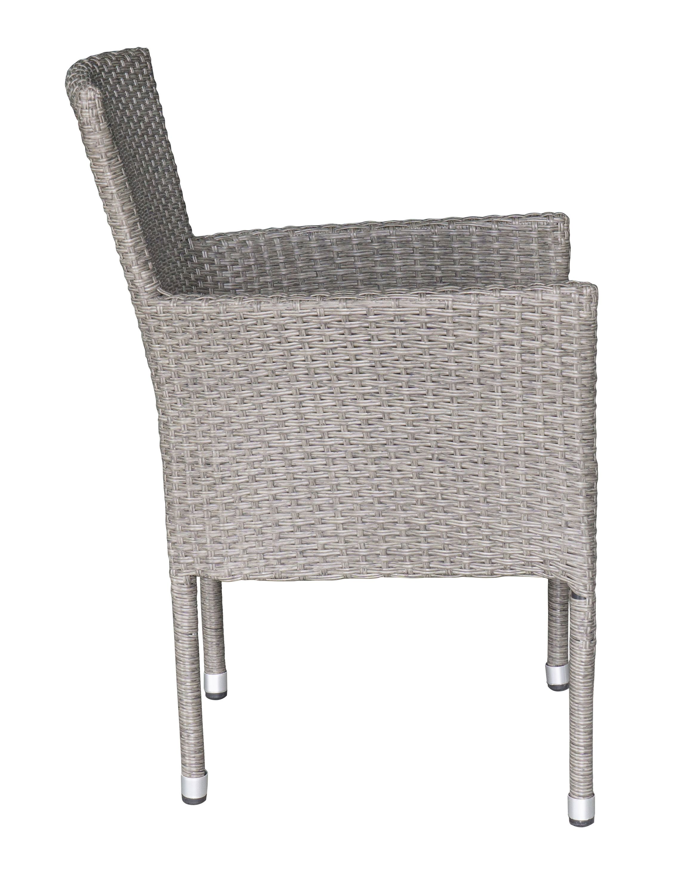 LC Garden Dining Armlehnstuhl Gartenstuhl grau- mix