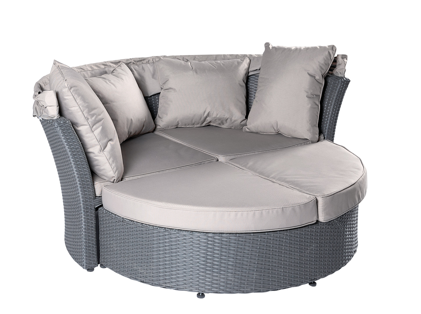 LC Garden »Miami« Living Sonneninsel grau-mix Strandkorb Liegewiese Lounge