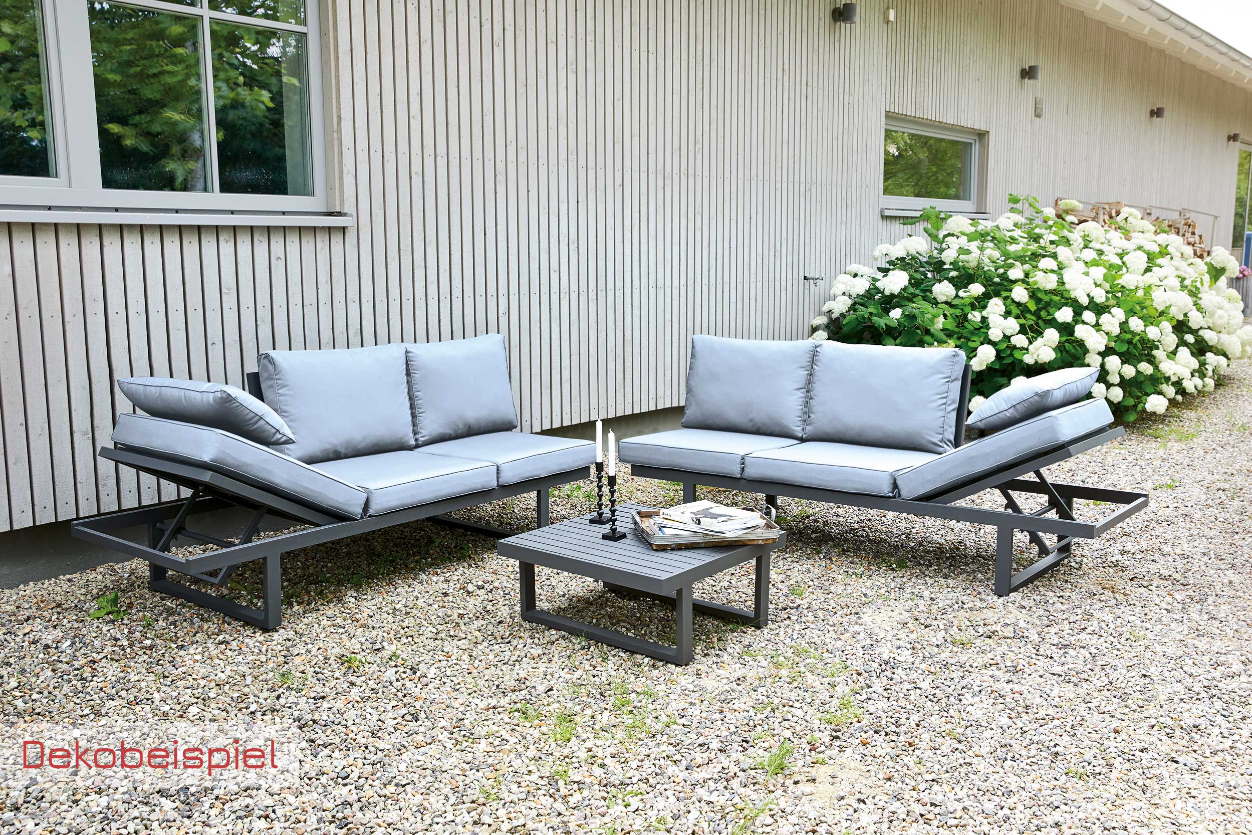 LC Garden »Bondino« Living Multifunktionssofa 3er Sofa anthrazit