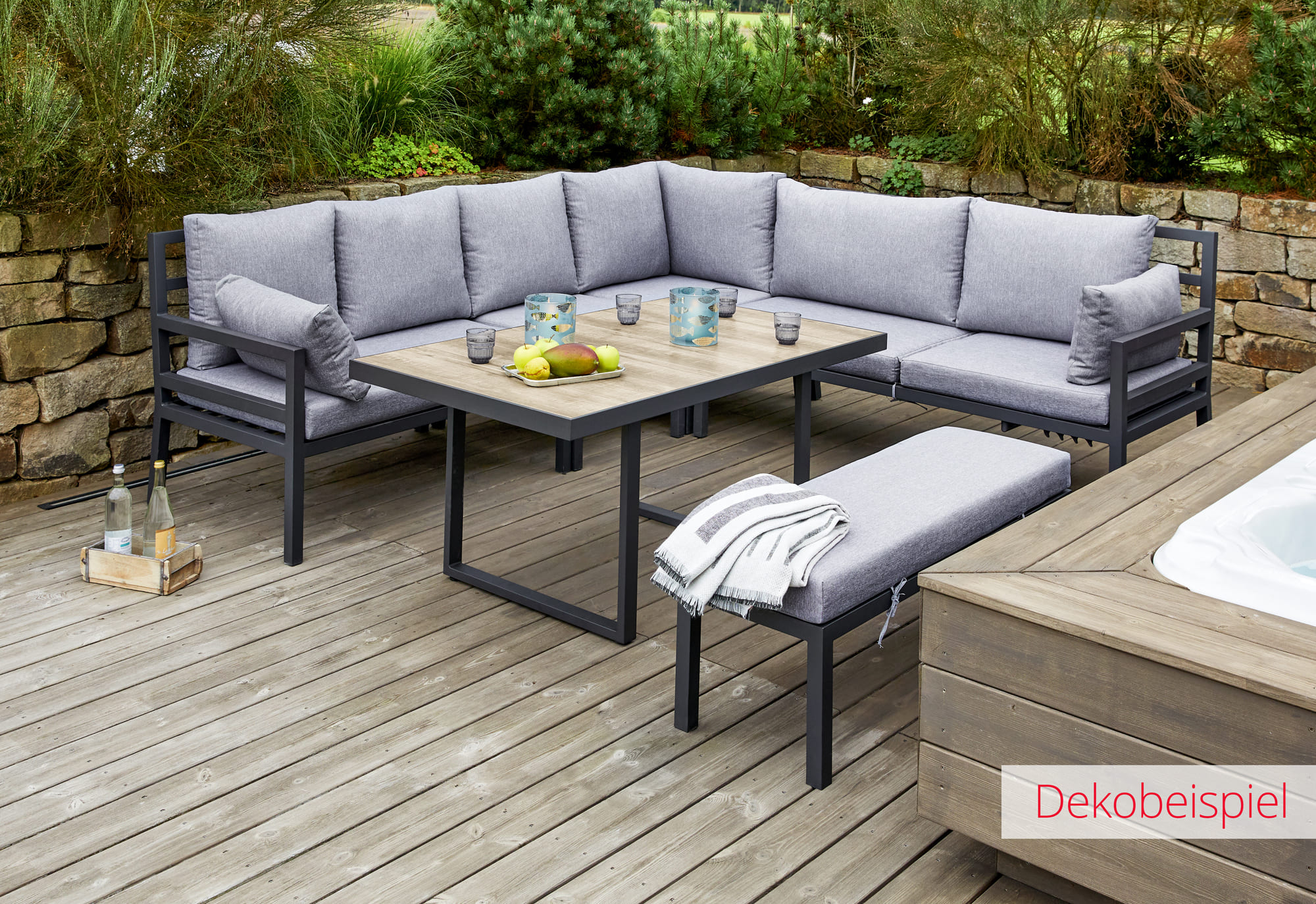 LC Garden »Komido« Living Loungetisch Couchtisch 140x85x65cm braun