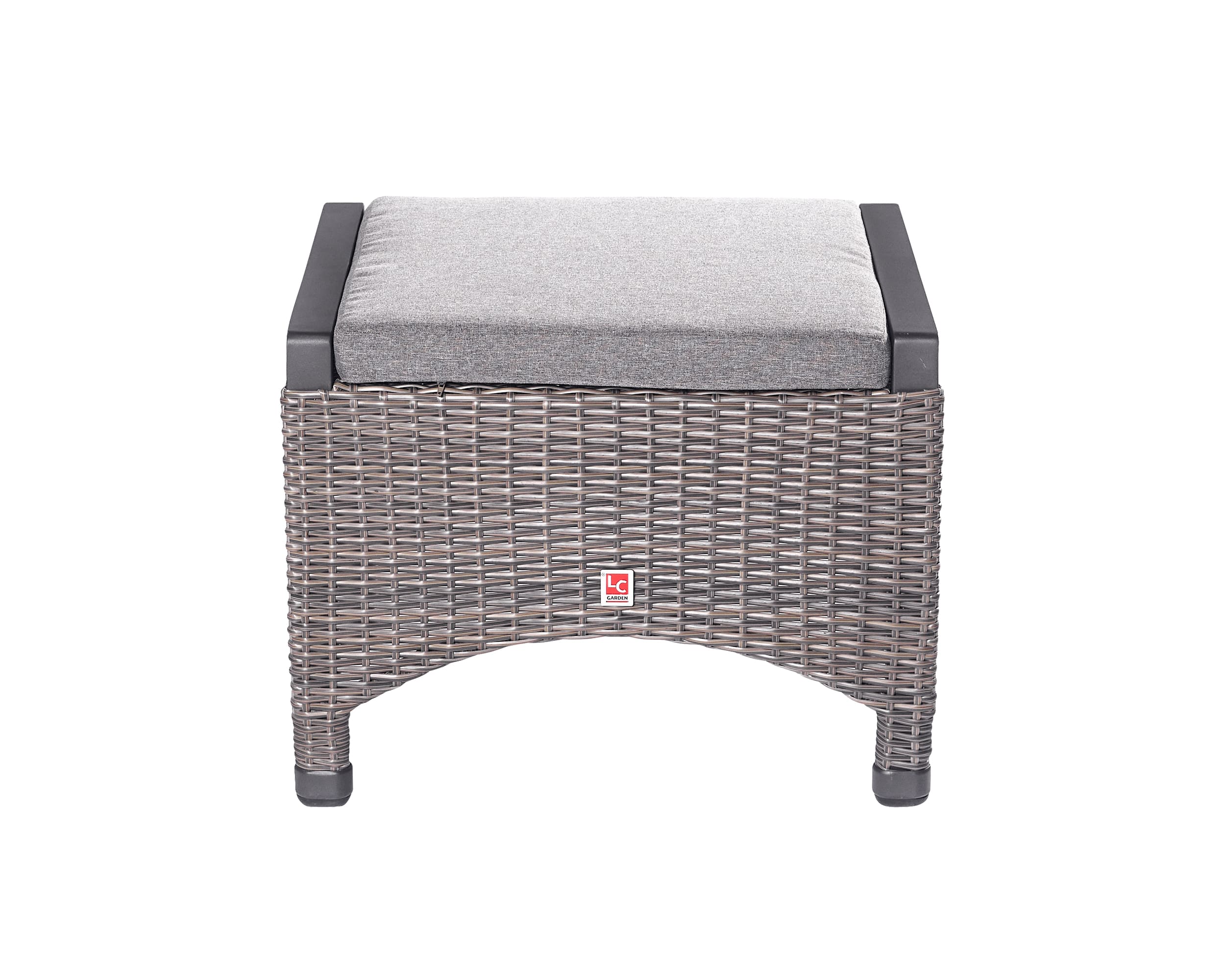 LC Garden 2er Set »Komido« Positionsstühl + Dining Hocker omega braun 61x59x110cm aus handgeflochtenem Polyrattan inkl. Sitzkissen