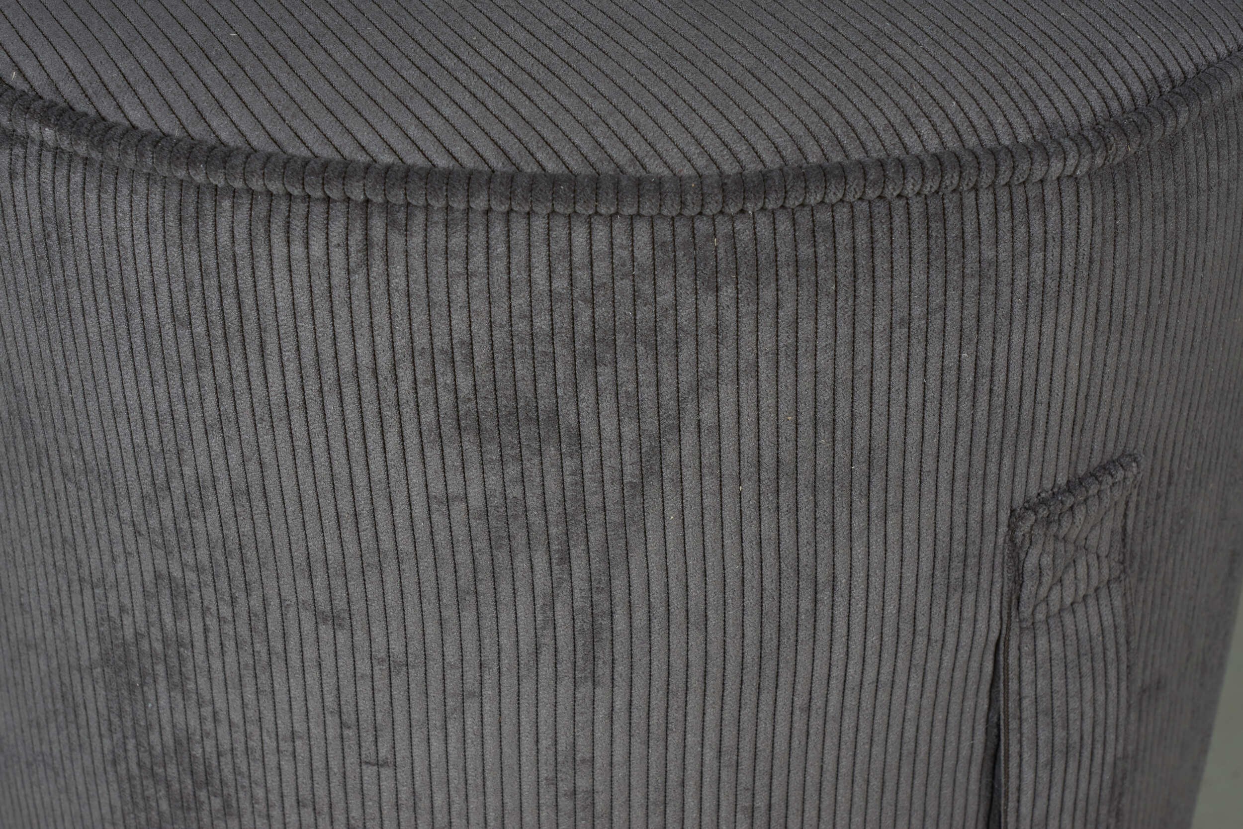 LC Home Sitzhocker »Dalia« rund inkl. Griff Cordoptik anthrazit Ø41x44 cm