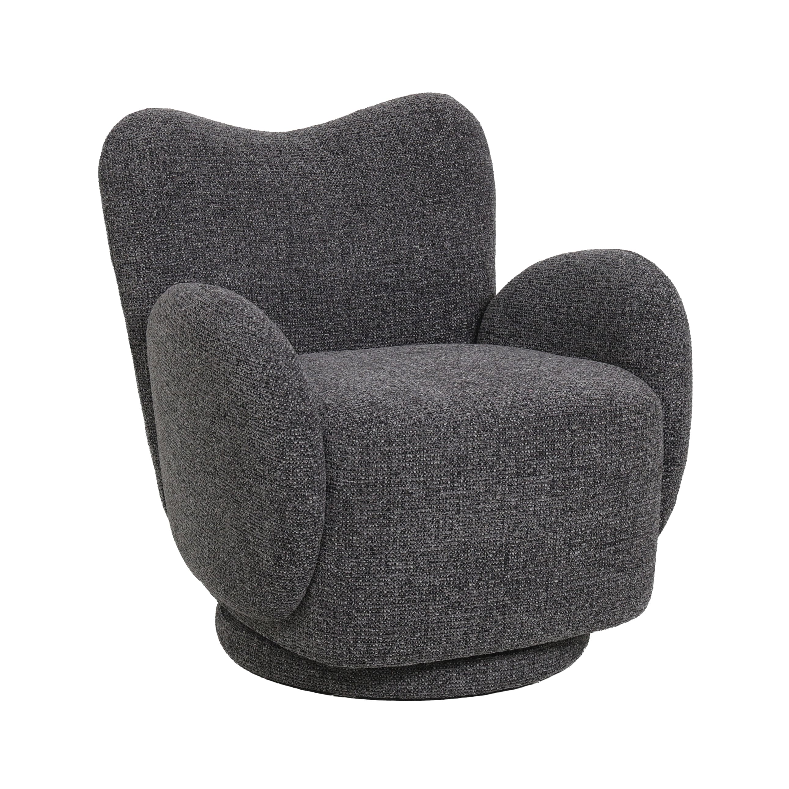 LC Home Sessel »Vegas« Webstoff dunkelgrau – drehbarer Polstersessel & Relaxsessel mit Armlehnen