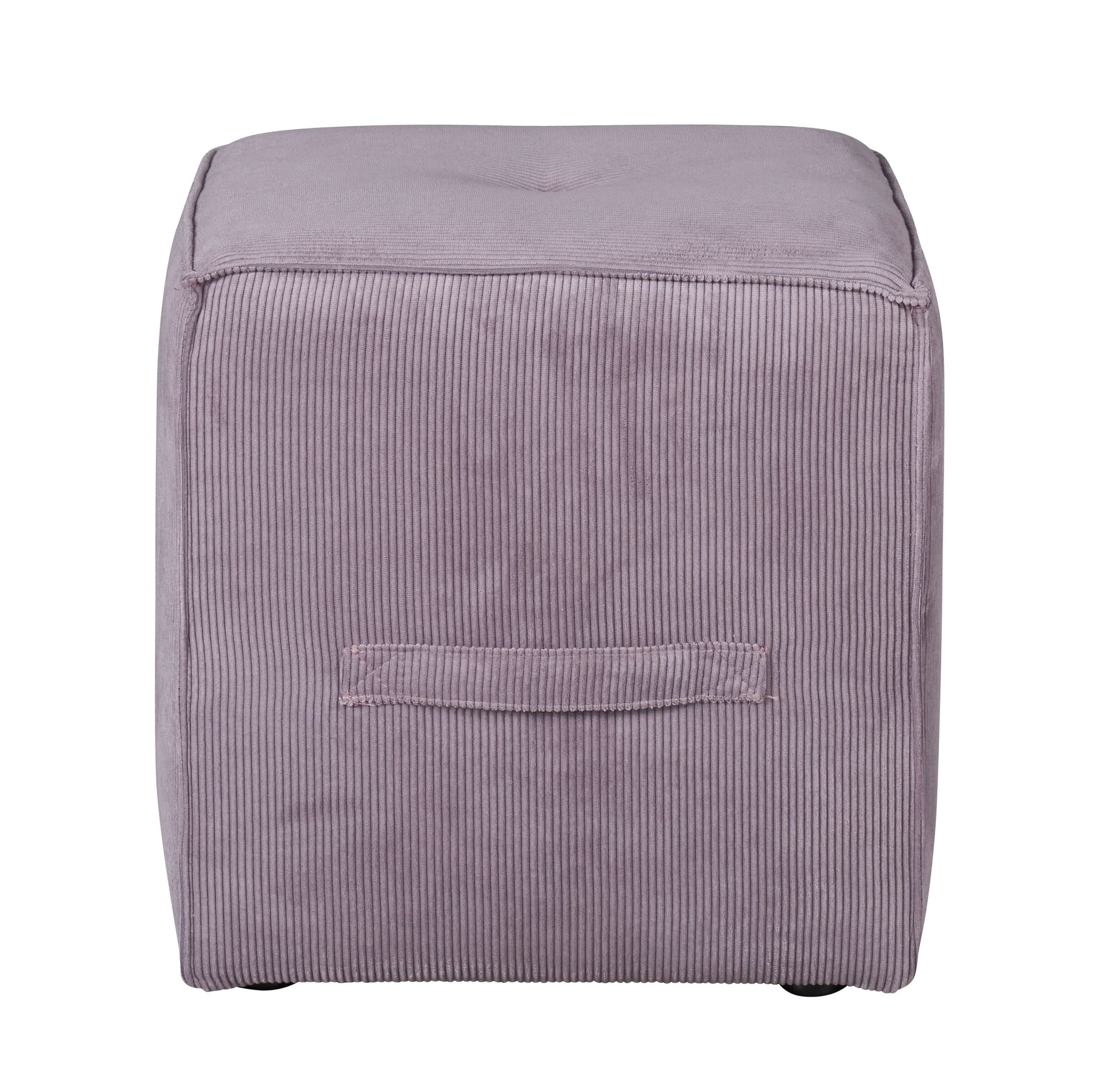 LC Home Sitzhocker »Danzig« inkl. Griff Cordoptik lavendel 41x41x44cm