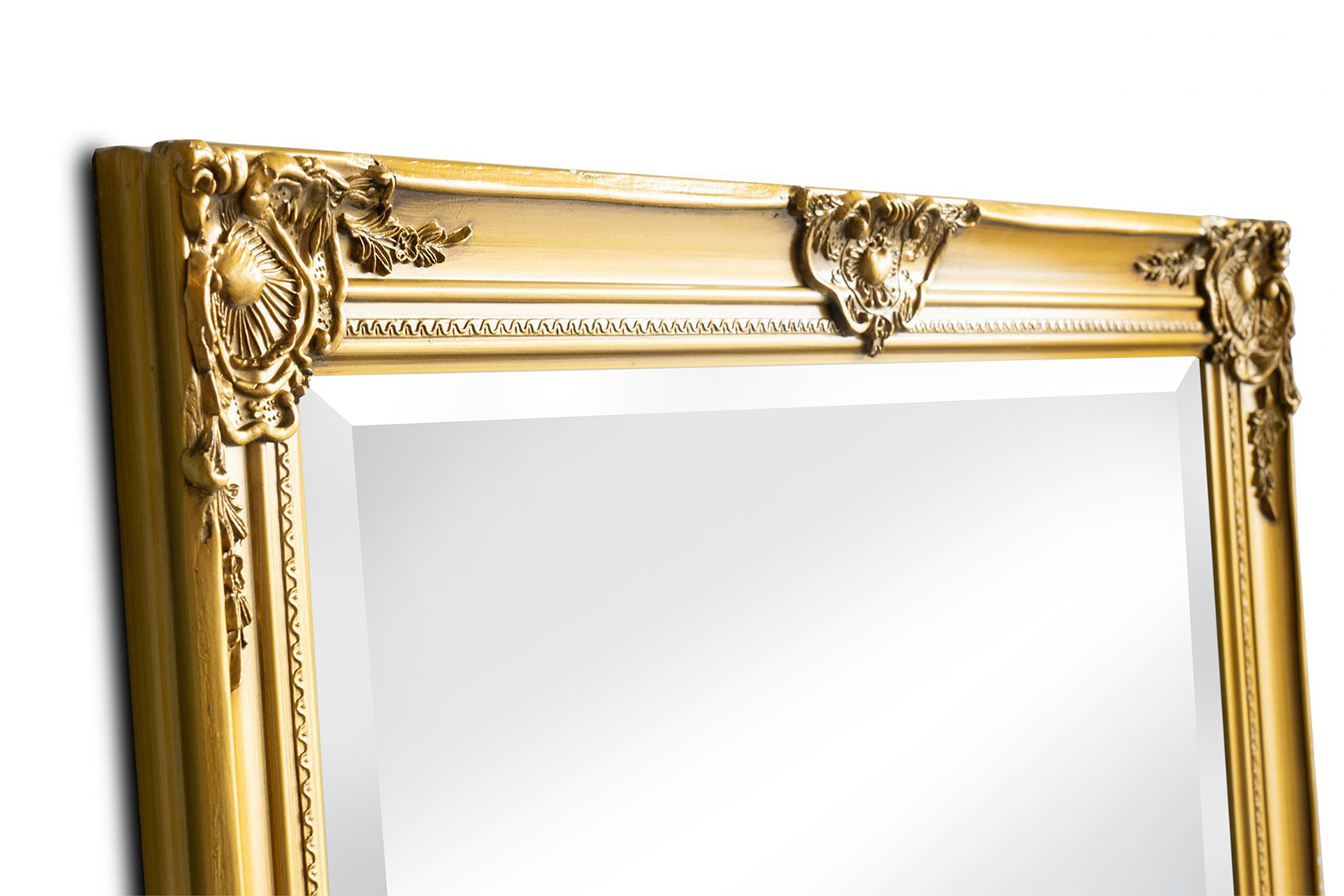 LC Home Wandspiegel Barock XXL Spiegel Gold ca. 200 x 100 cm Antik-Stil Ganzkörperspiegel