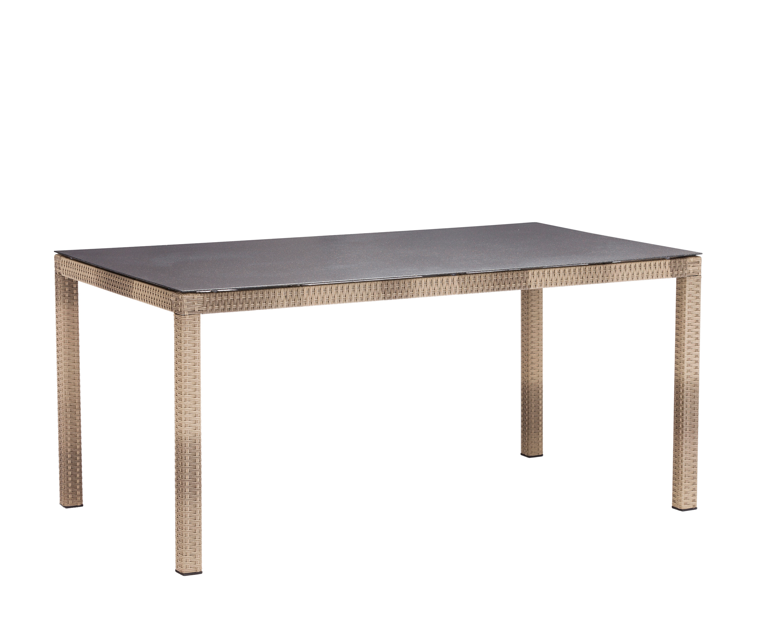 LC Garden »Turin« Dining Esstisch Gartentisch 160x90cm Spraystone natur