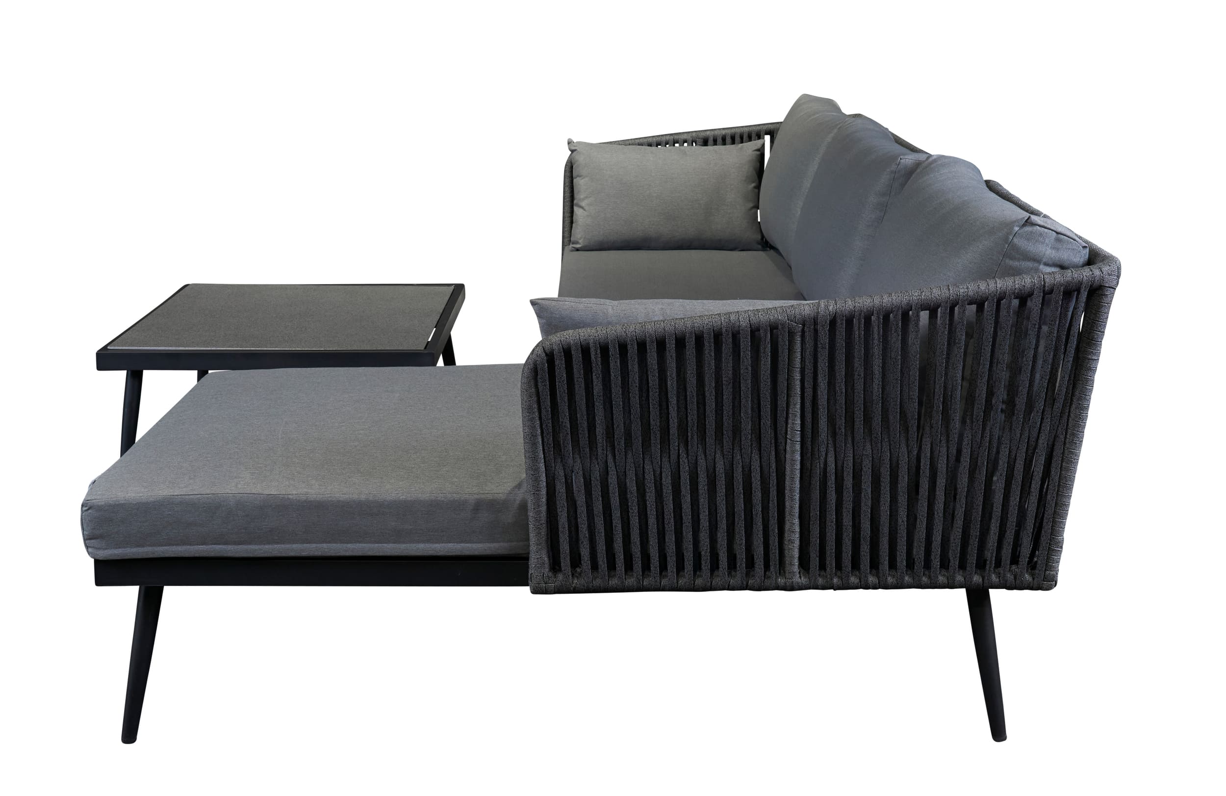 LC Garden »Sunrimo« Living Lounge Set Rope grau-mix Sitzgruppe 3-tlg. Loungeecke Sitzgarnitur