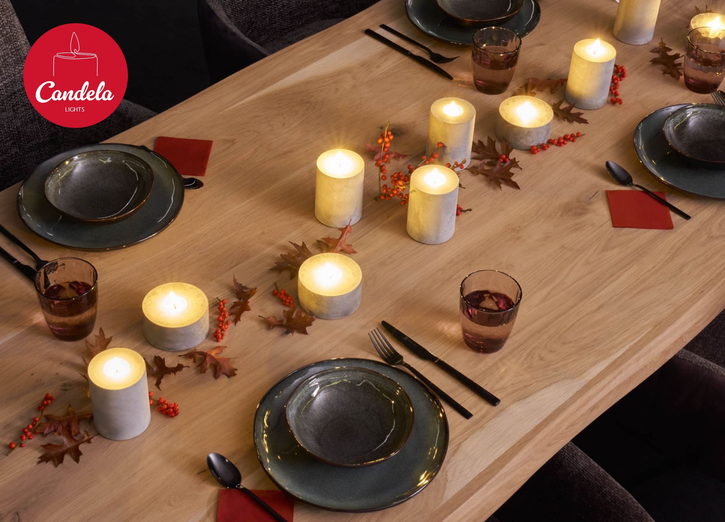 2 Stück LED Kristall Kerzen Flammenlos - Transparente Weihnachtsdeko Romantisch