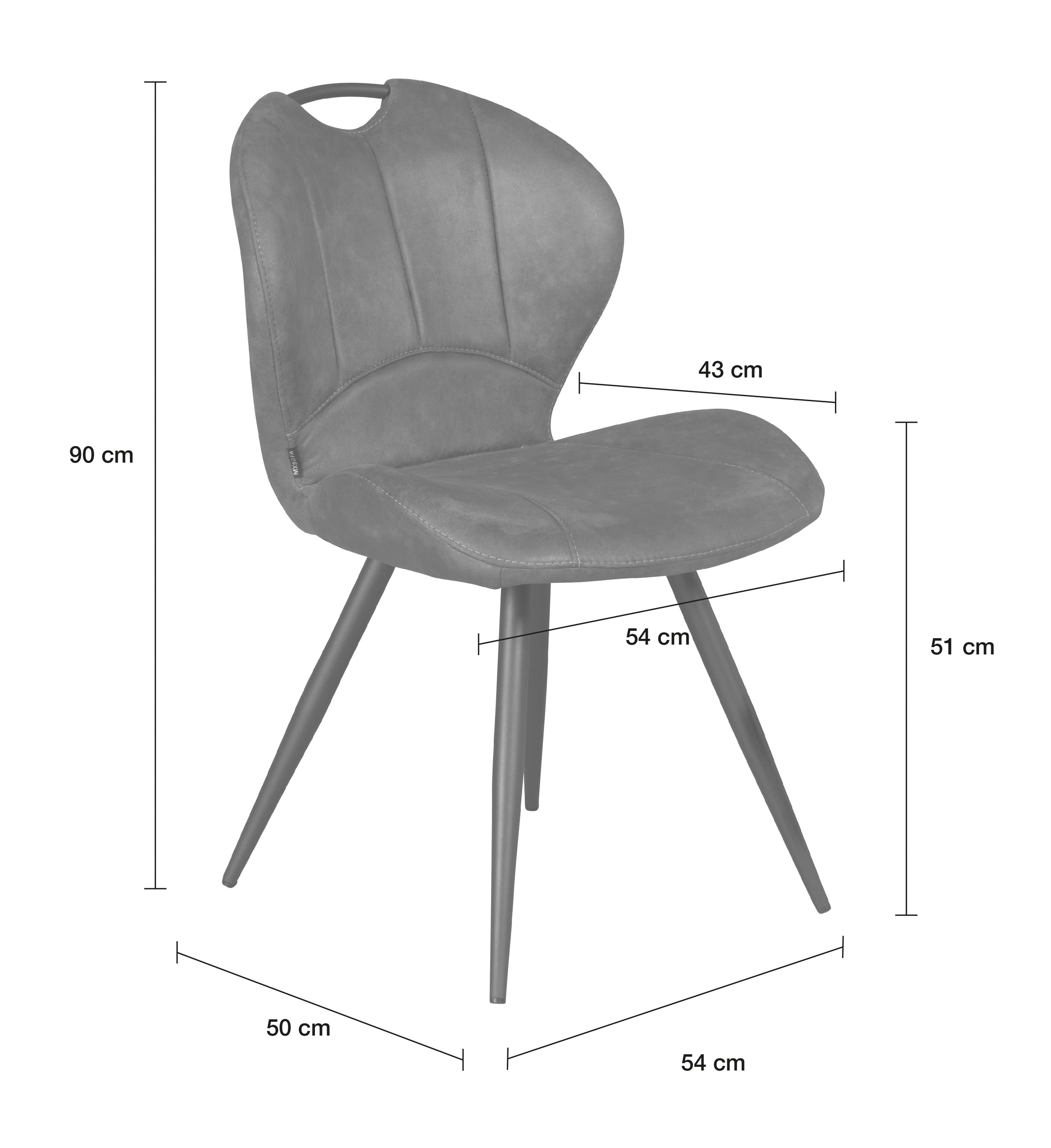 LC Home 4er Set Esszimmerstuhl »Miracle« Microfaser Polsterstuhl  Industrial Design oliv