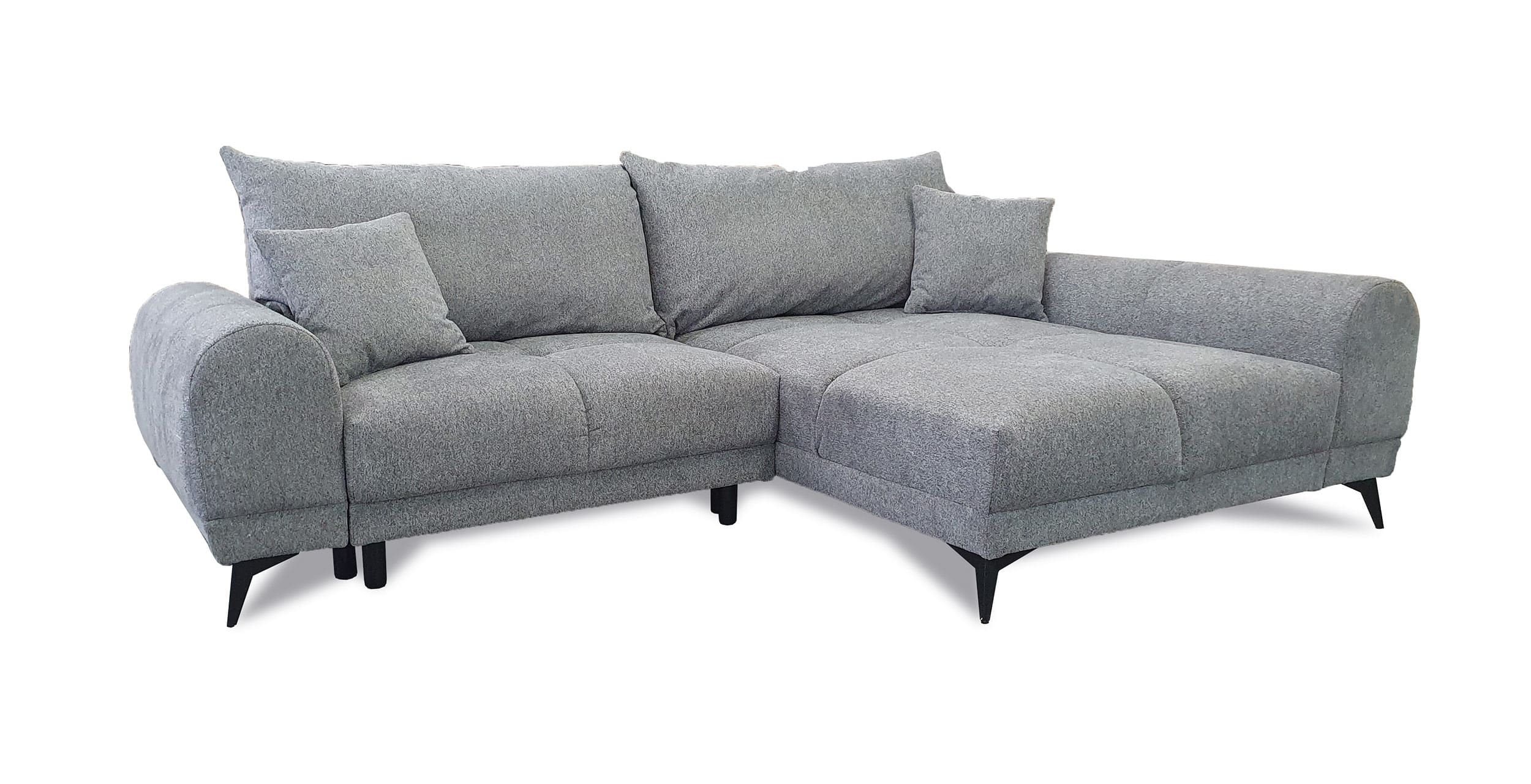 LC Home Ecksofa Schlafsofa »Barga« mit Schlaffunktion mittelgrau 260x170x82cm